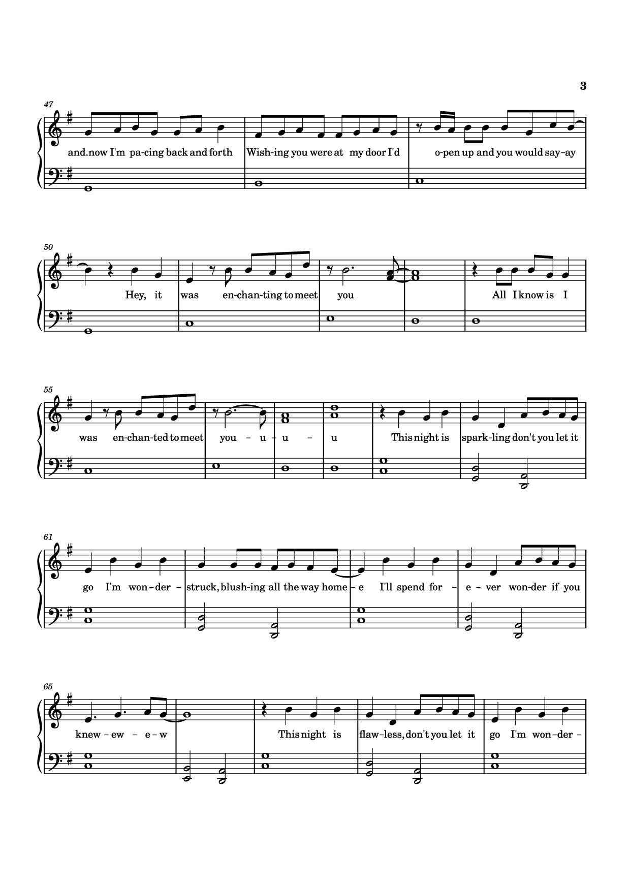 Page 3 of Sheet music PDF Piano Enchanted Piano easy - Taylor Swift