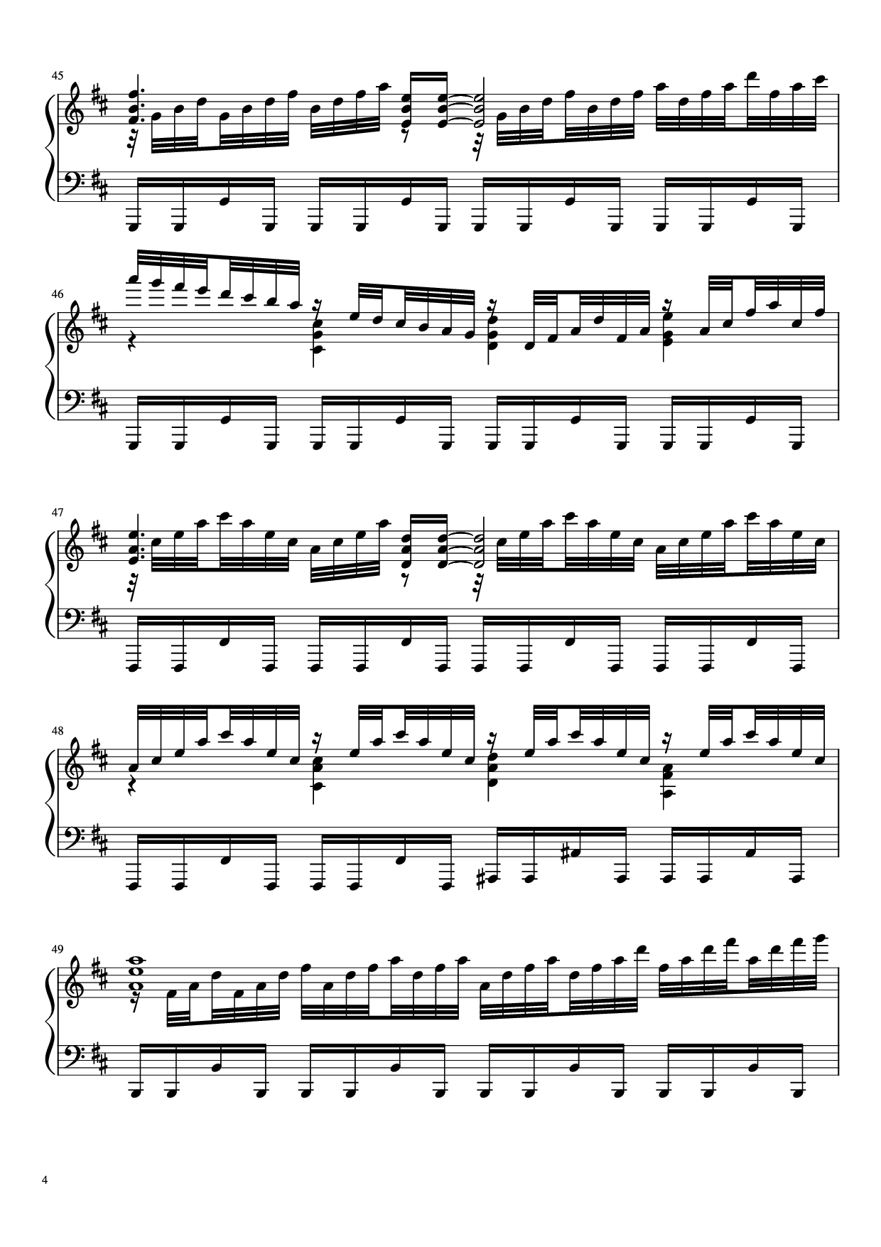 Page 4 of Sheet music PDF Piano Ascension to Heaven Piano - Yusuke Ishiwata
