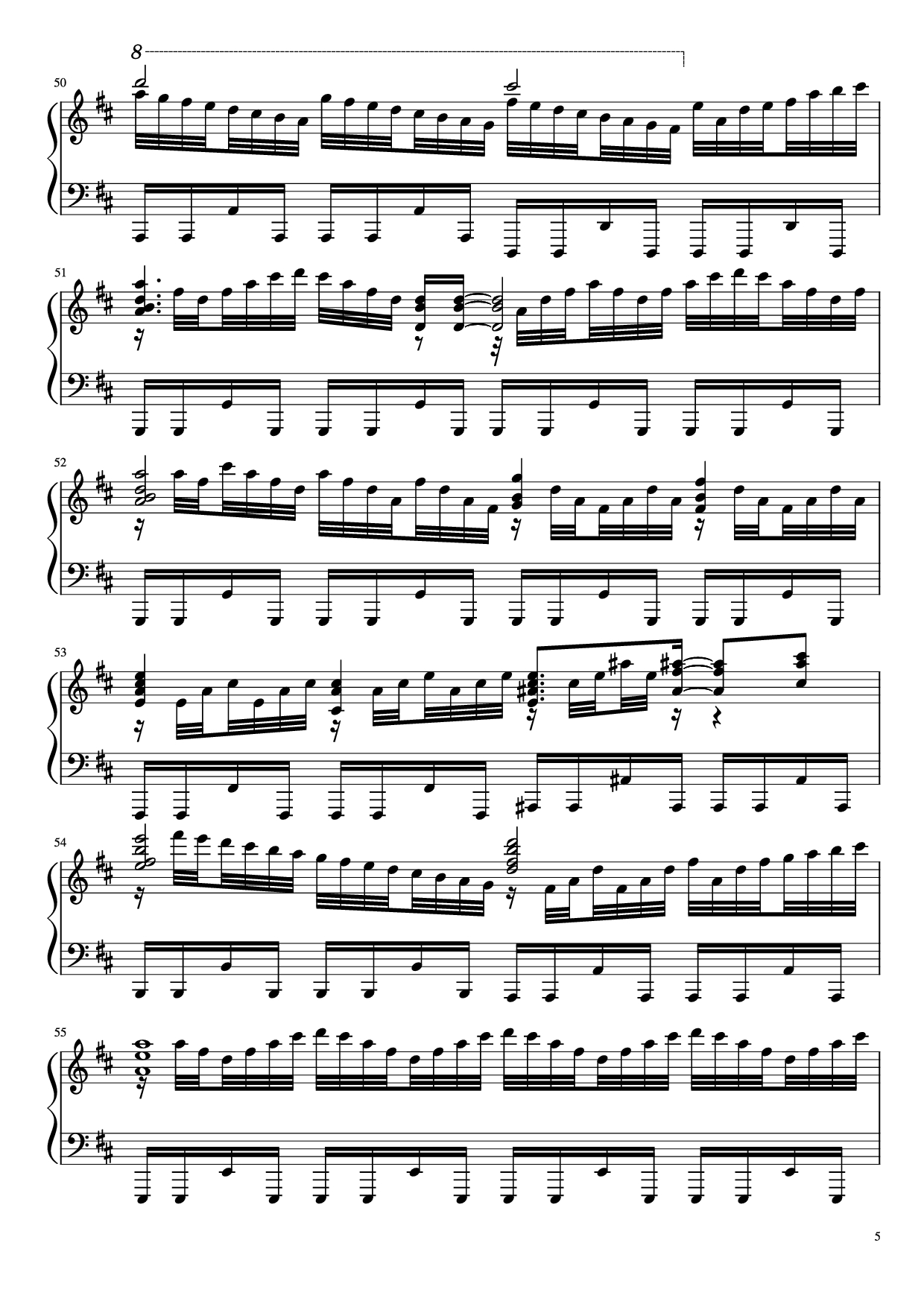 Page 5 of Sheet music PDF Piano Ascension to Heaven Piano - Yusuke Ishiwata