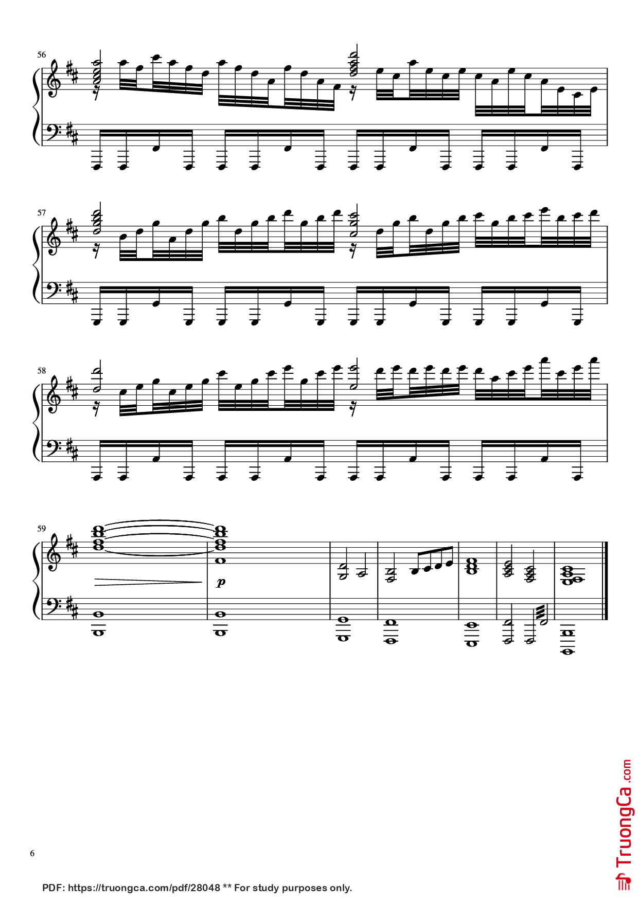 Page 6 of Sheet music PDF Piano Ascension to Heaven Piano - Yusuke Ishiwata