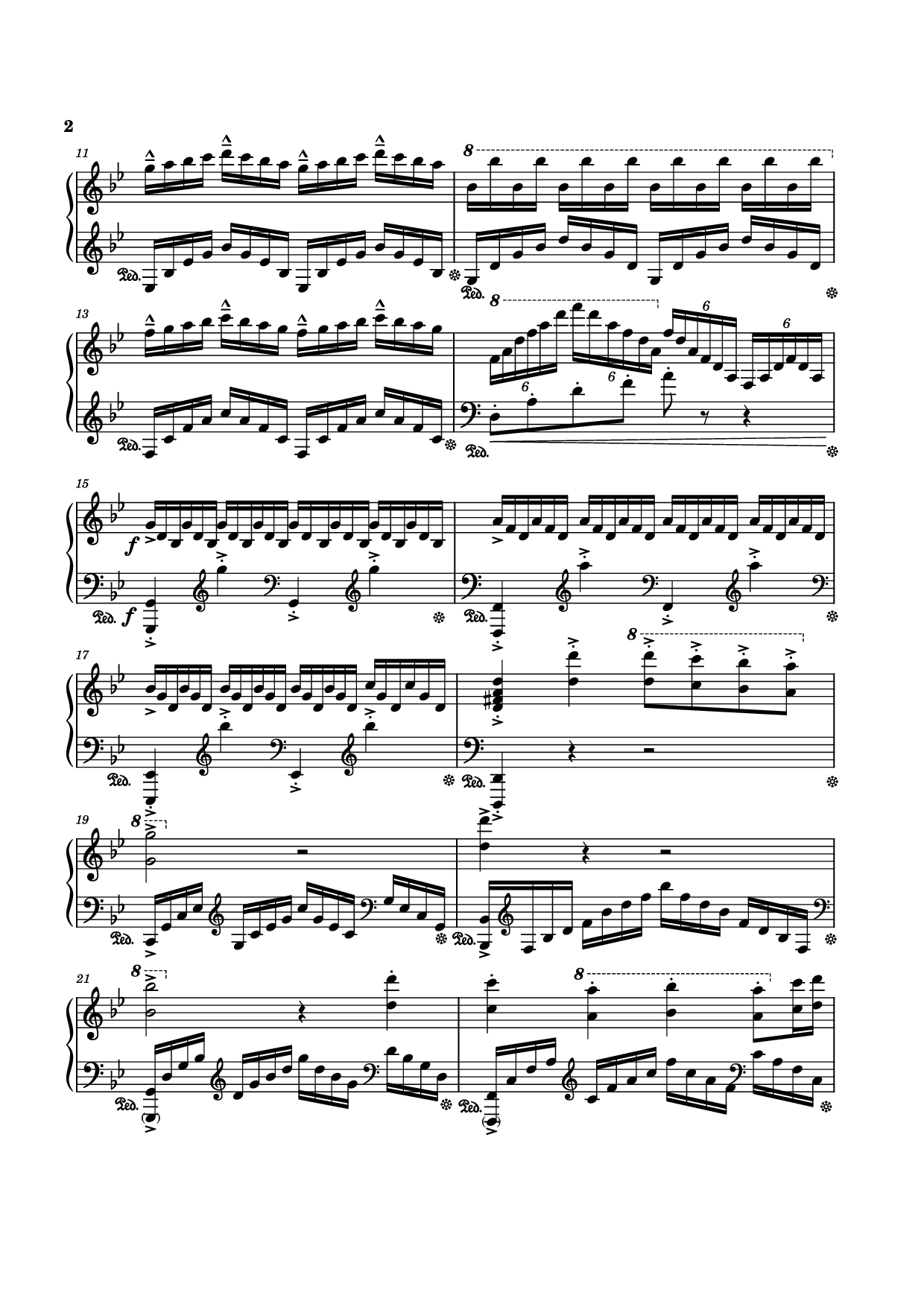 Page 2 of Sheet music PDF Piano Rain Piano - Composed by Tony Ann