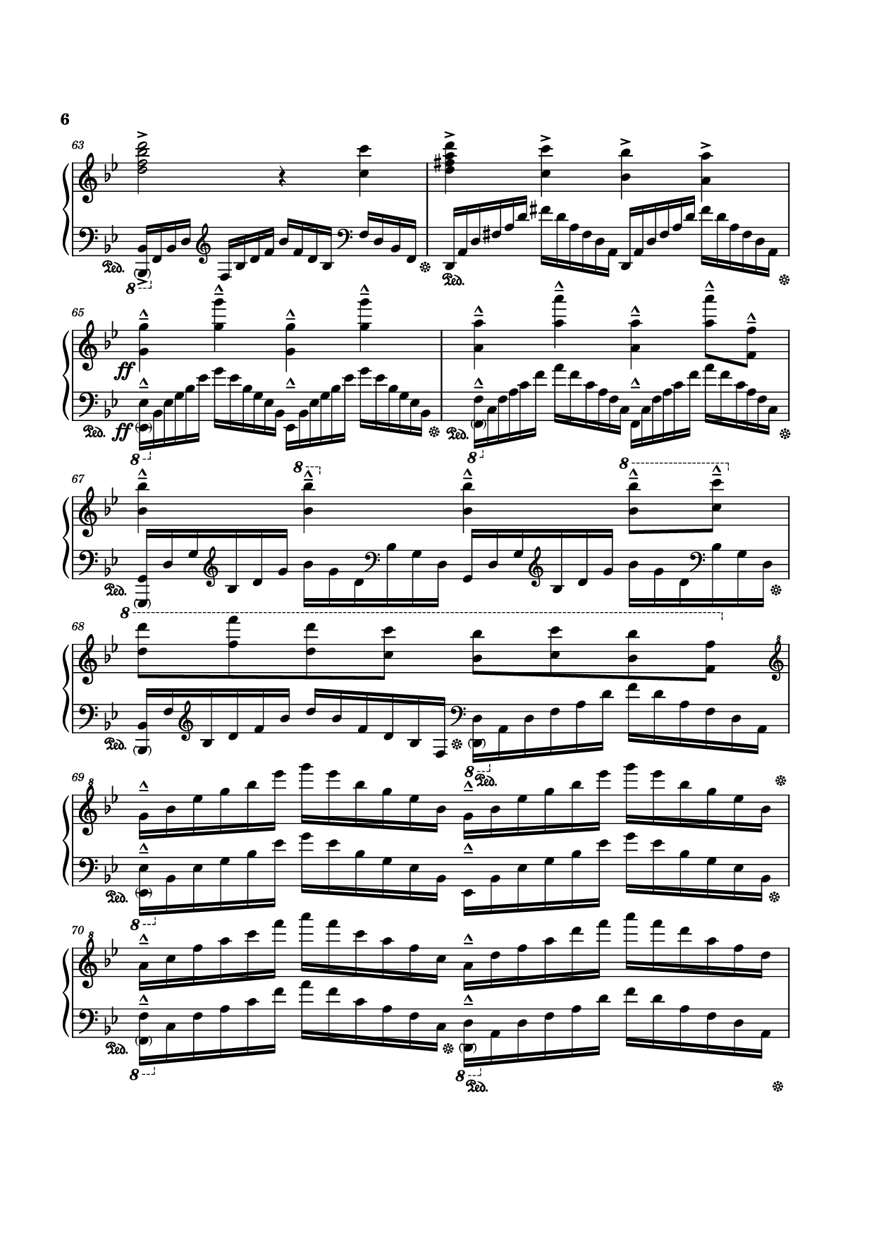 Page 6 of Sheet music PDF Piano Rain Piano - Composed by Tony Ann