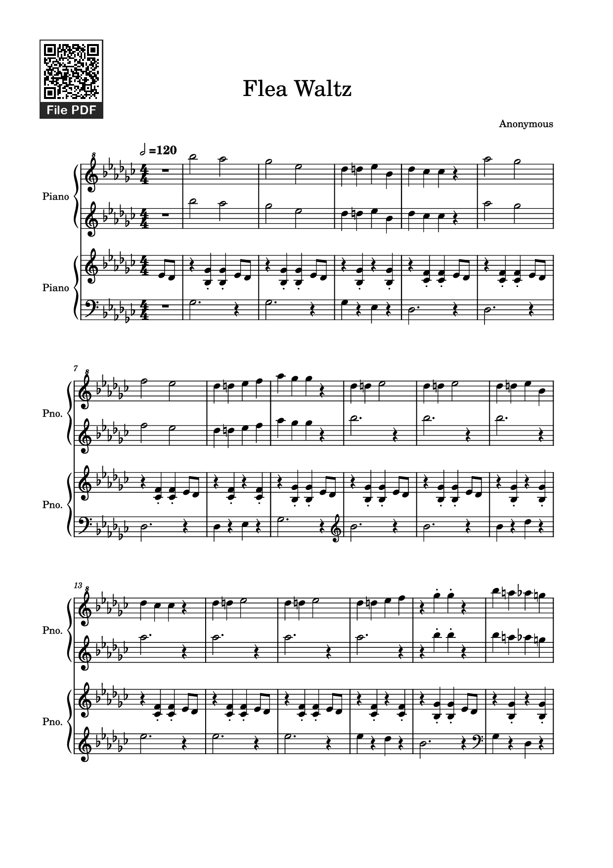 Sheet PDF of Flea Waltz Piano