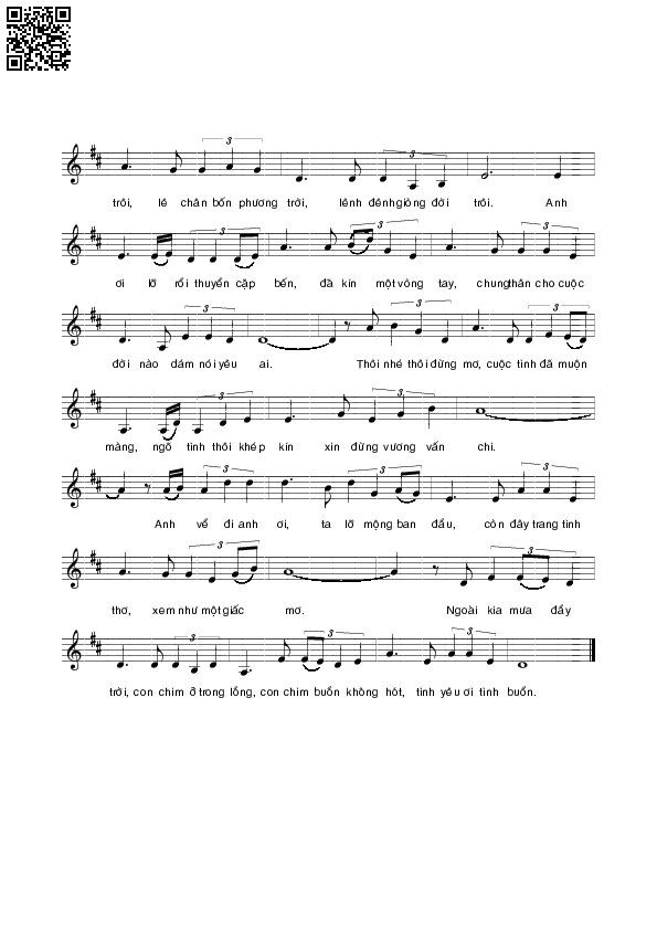 Page 2 of Sheet music PDF Hương tình muộn - Nhật Ngân