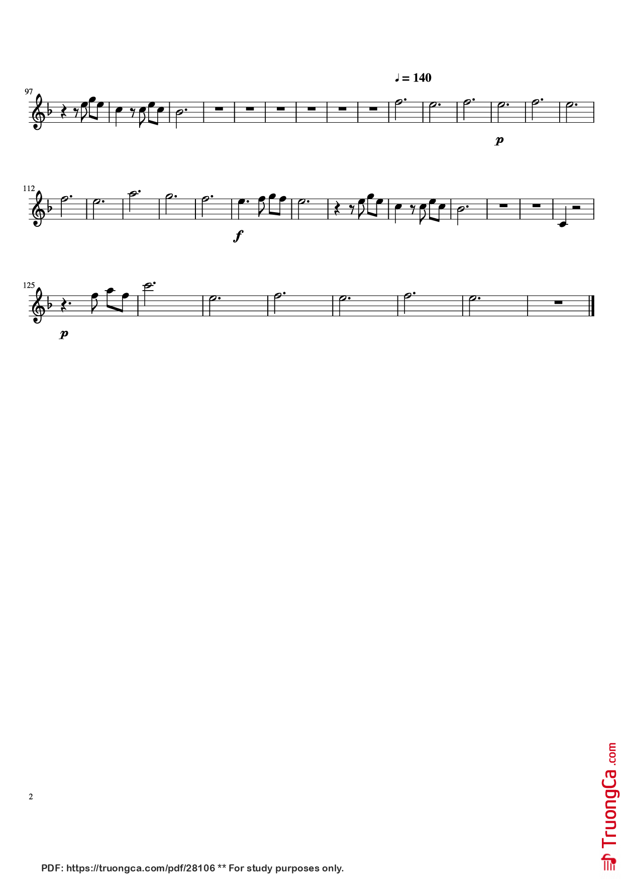 Page 2 of Sheet music PDF Married Life Violin - Micheal Giacchino