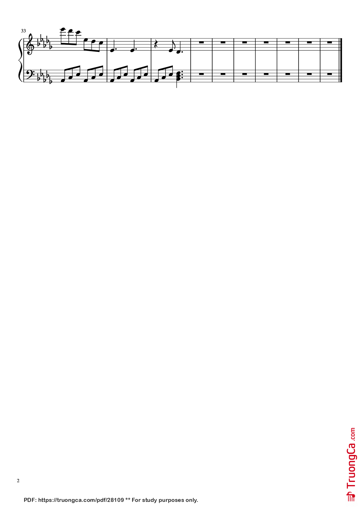 Page 2 of Sheet music PDF Piano Class 1984 Piano - Timothy Van Patten
