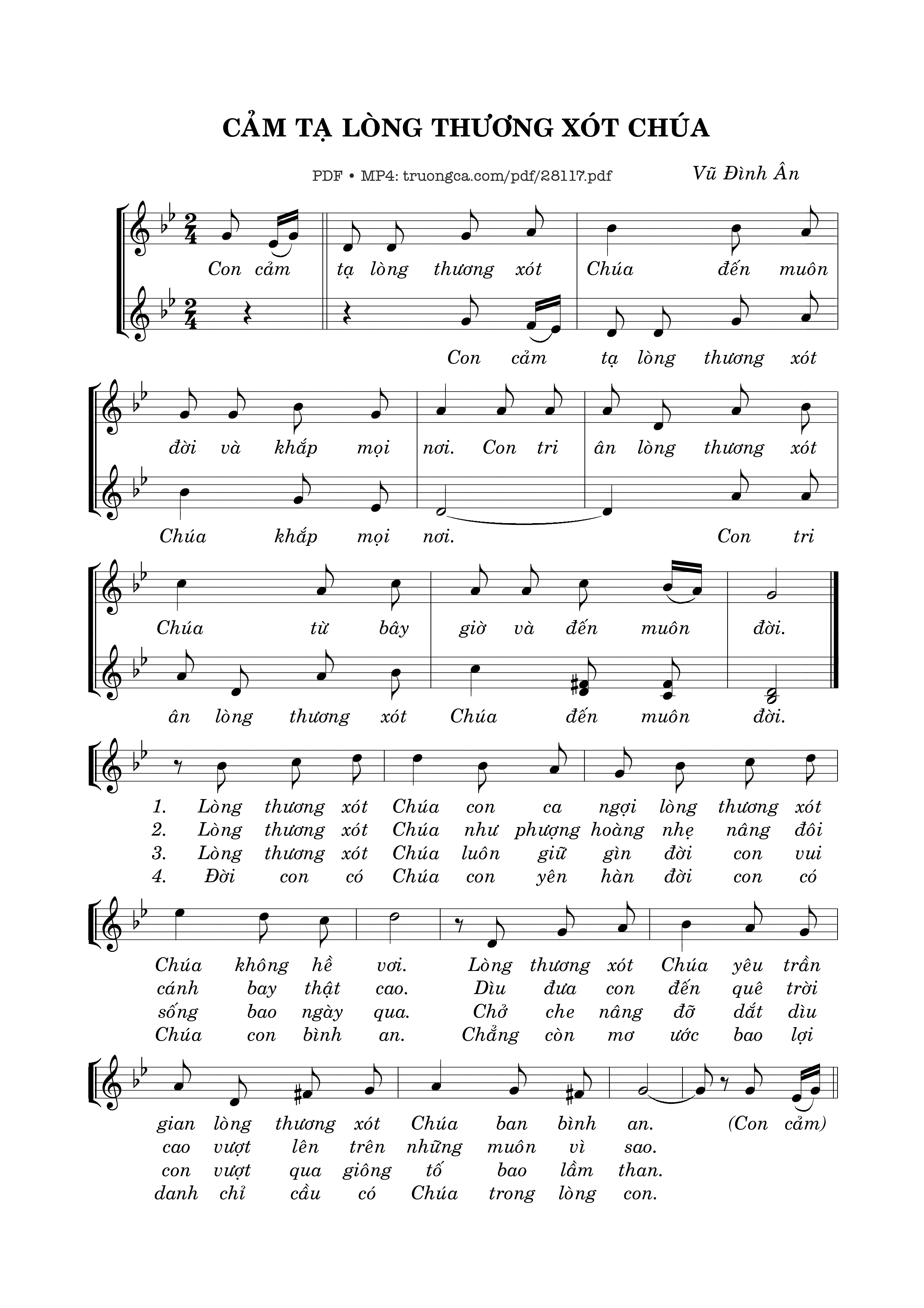 Sheet PDF of Cảm Tạ Lòng Thương Xót Chúa
