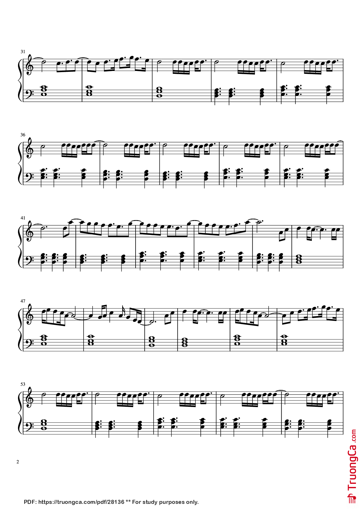 Page 2 of Sheet music PDF Piano Watermelon Sugar Piano - Harry Styles