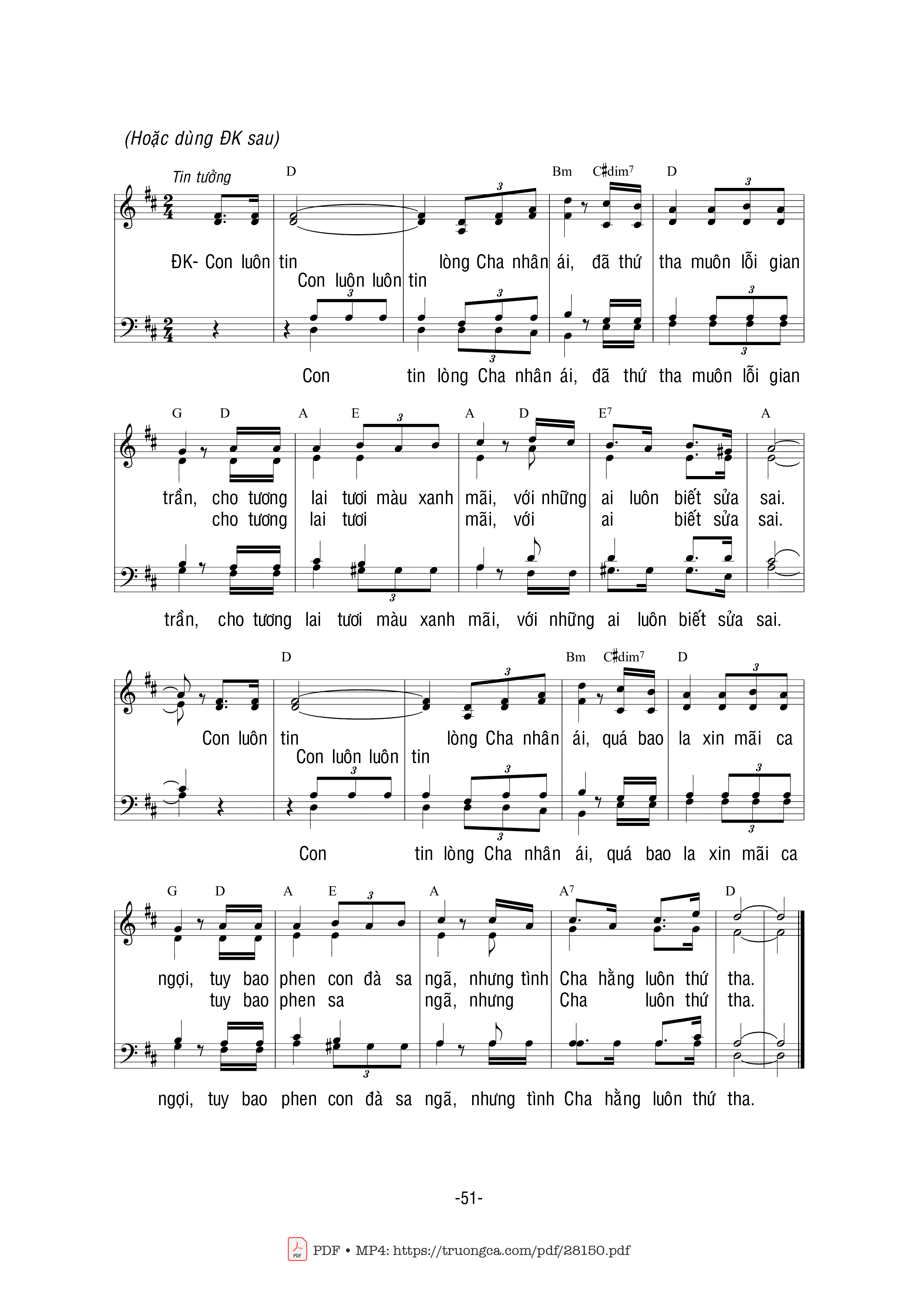 Page 2 of Sheet music PDF Lòng Cha Nhân Ái - Bùi Ninh
