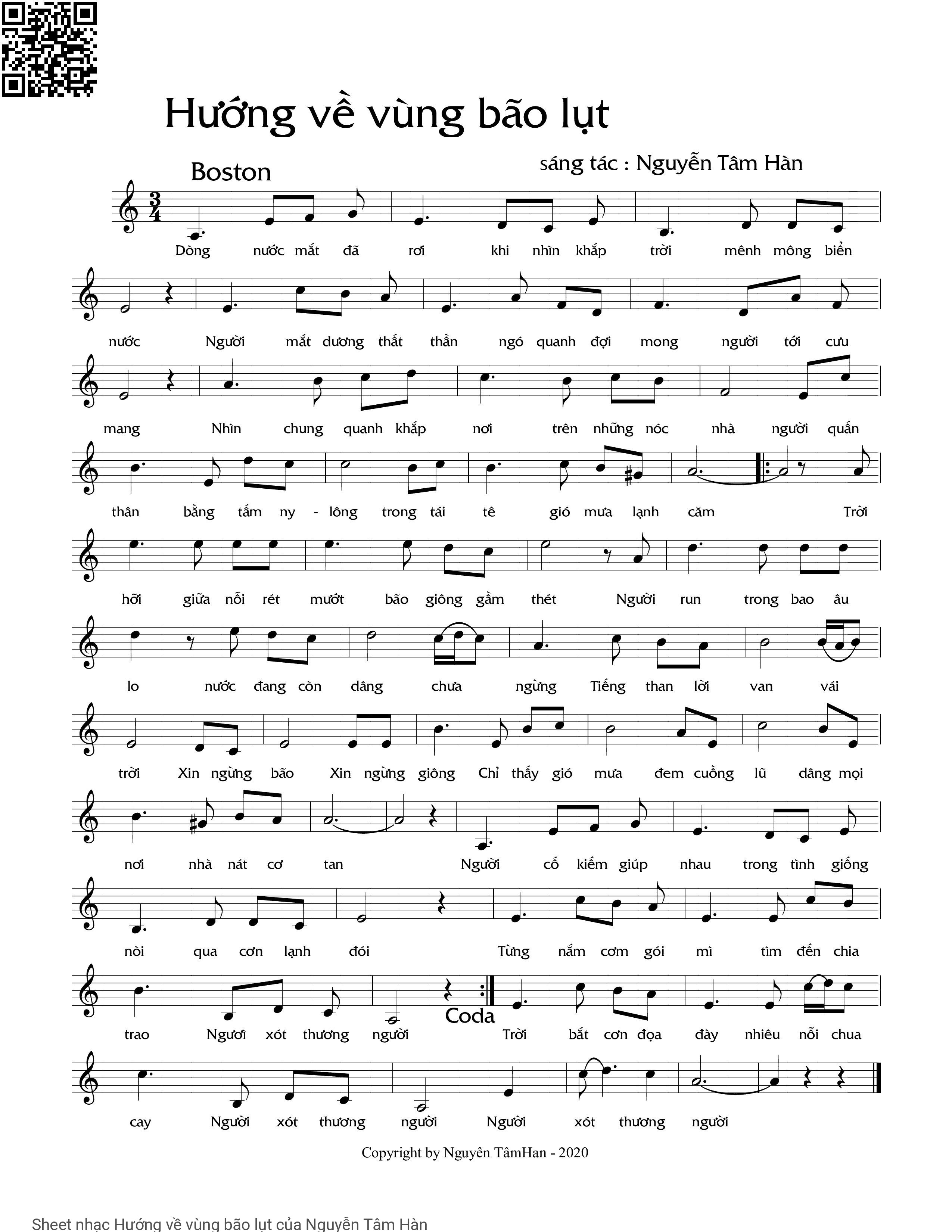 Sheet PDF of Hướng về vùng bão lụt