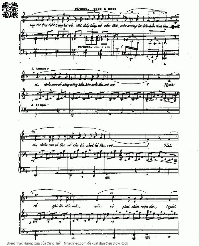 Page 6 of Sheet music PDF Hương xưa - Cung Tiến