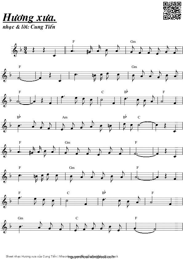 Page 8 of Sheet music PDF Hương xưa - Cung Tiến