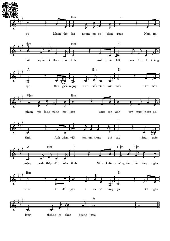 Page 3 of Sheet music PDF Hương xưa - Võ Tá Hân