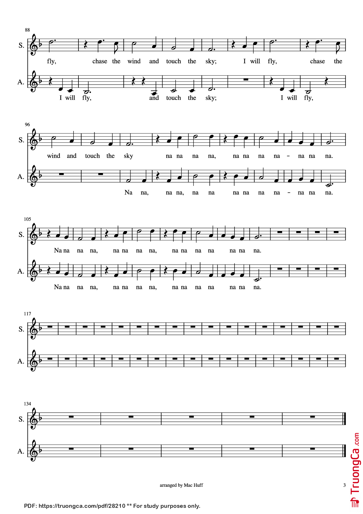 Page 3 of Sheet music PDF Touch the sky - Alexander L. Mandel