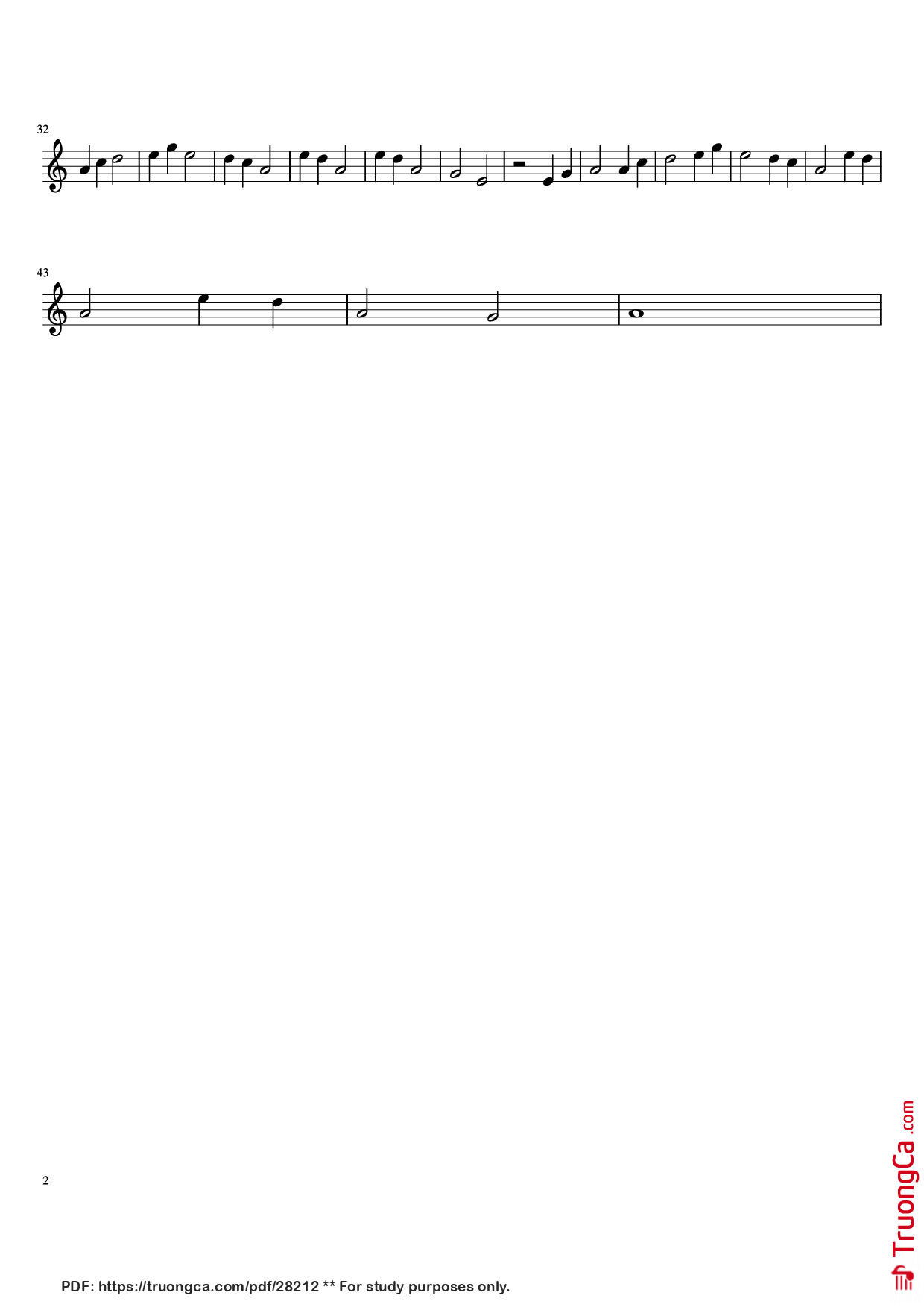 Page 2 of Sheet music PDF Piano To Love