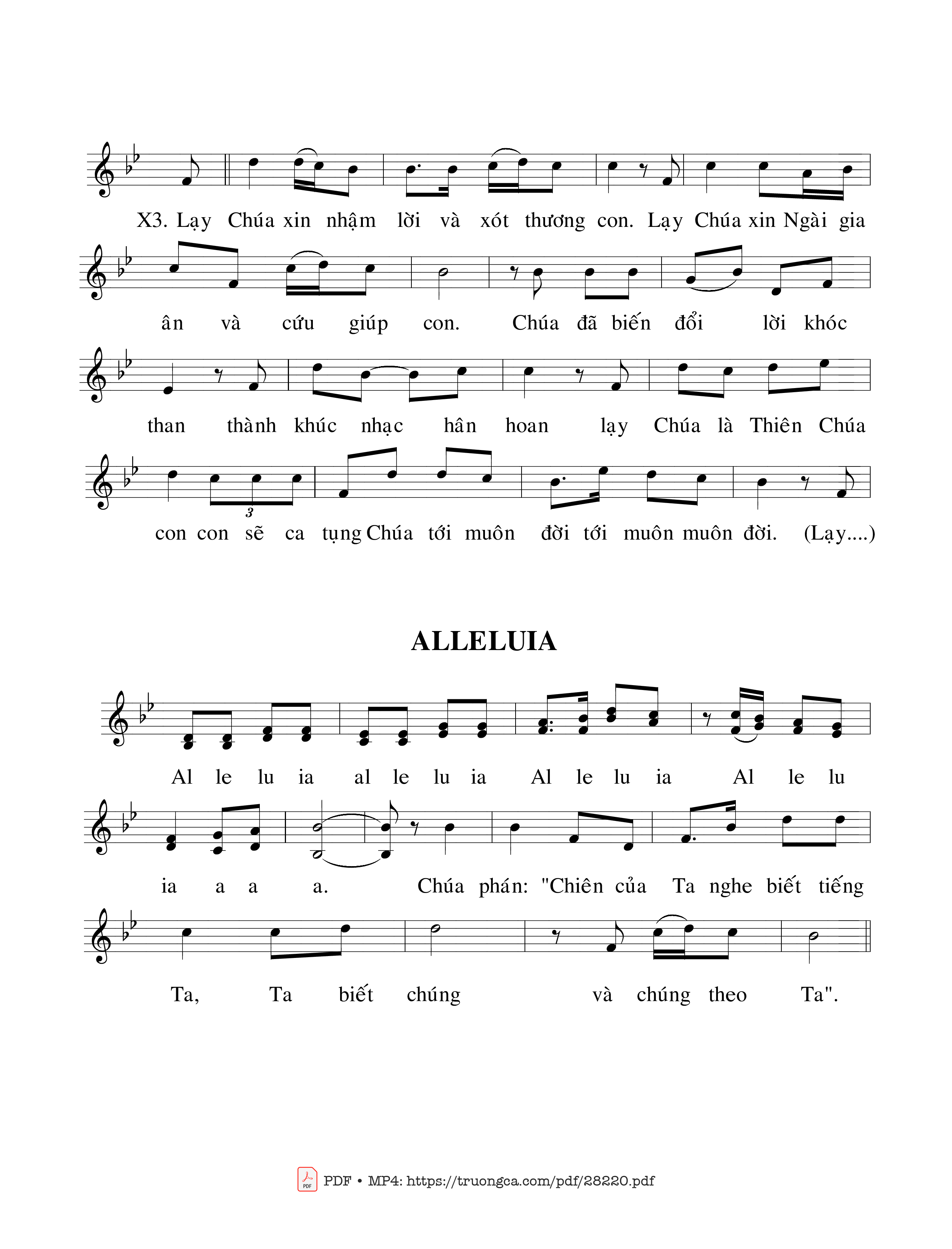 Page 2 of Sheet music PDF Thánh Vịnh 29, Chúa Nhật 3C Phục Sinh - Cao Huy Hoàng