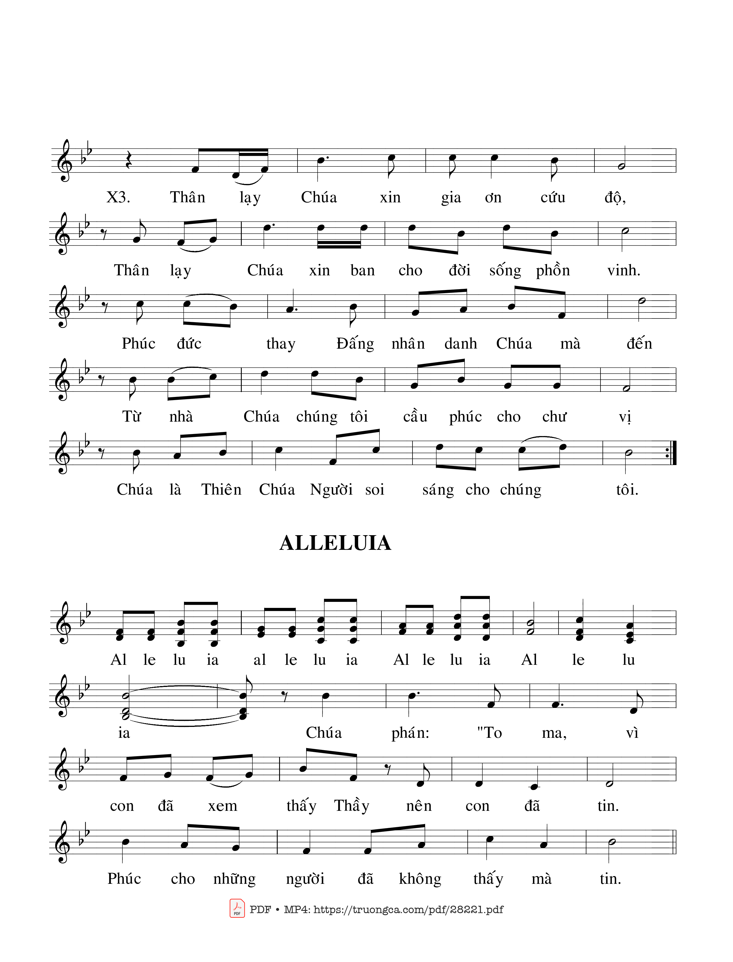 Page 2 of Sheet music PDF Thánh Vịnh 117, Chúa Nhật 2C Phục Sinh - Cao Huy Hoàng