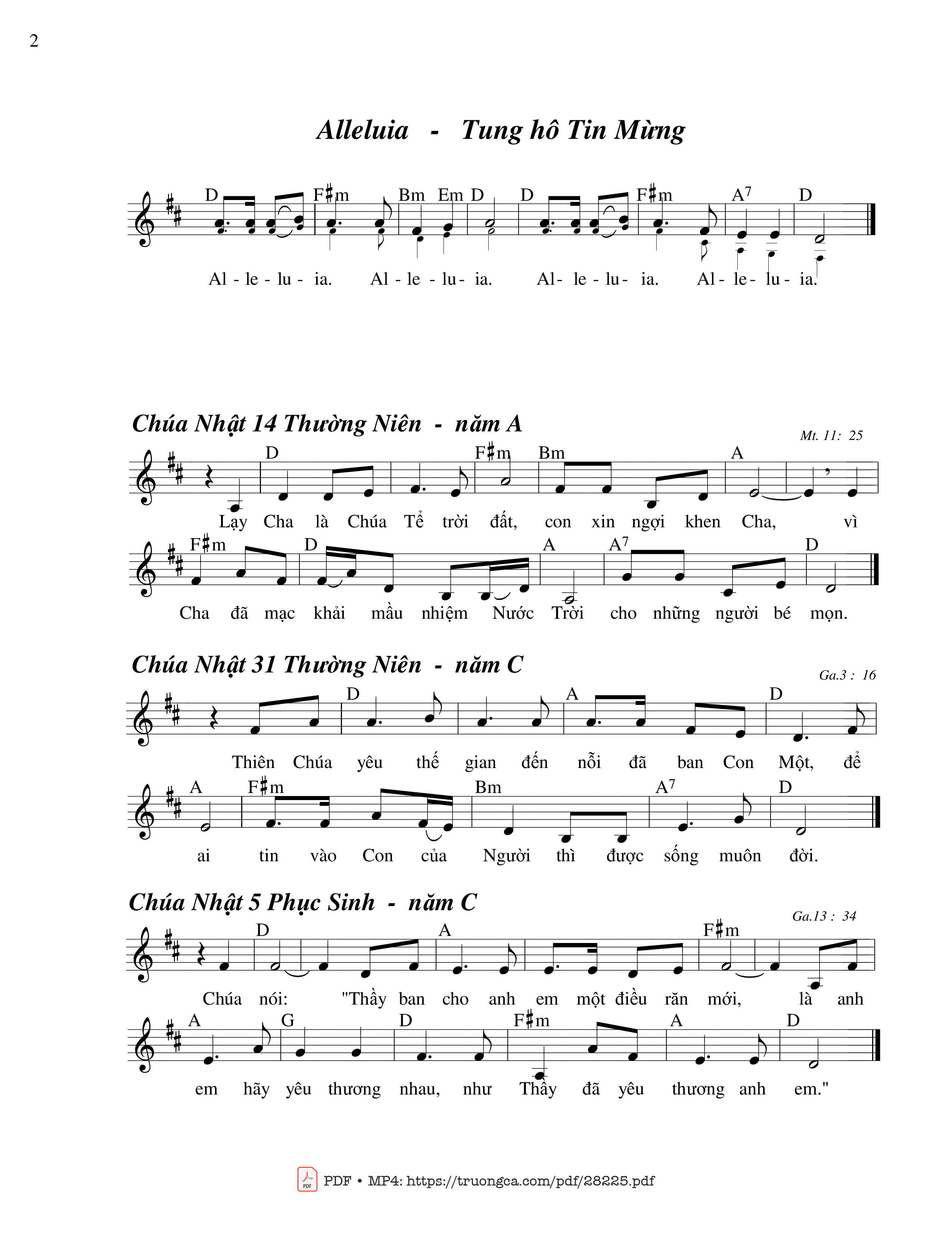 Lạy Thiên Chúa con thờ là Vua của con xin chúc tụng Thánh Danh muôn thuở muôn đời, Trang 2