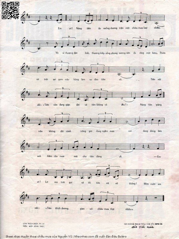 Page 3 of Sheet music PDF Huyền thoại chiều mưa - Nguyễn Vũ
