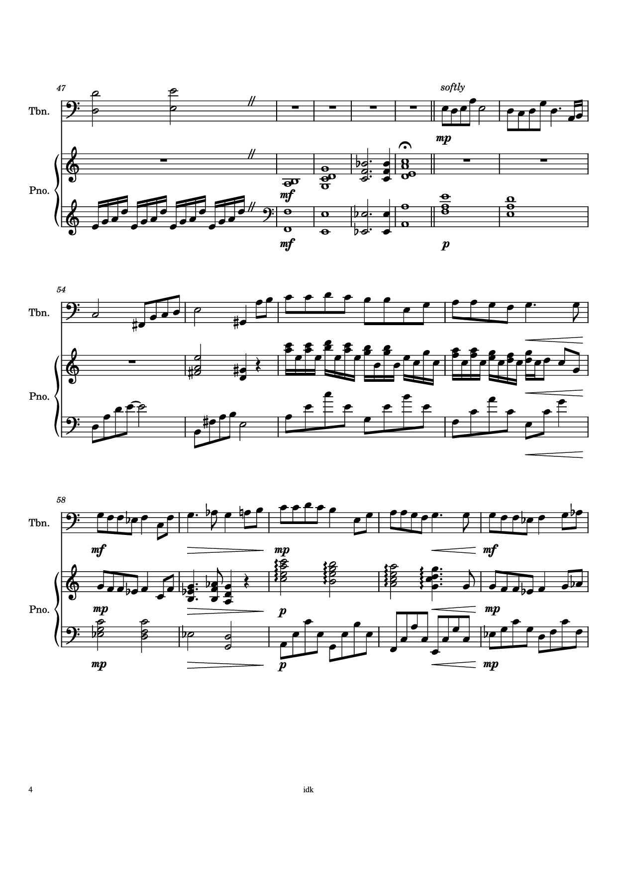 Page 4 of Sheet music PDF Piano One Summer