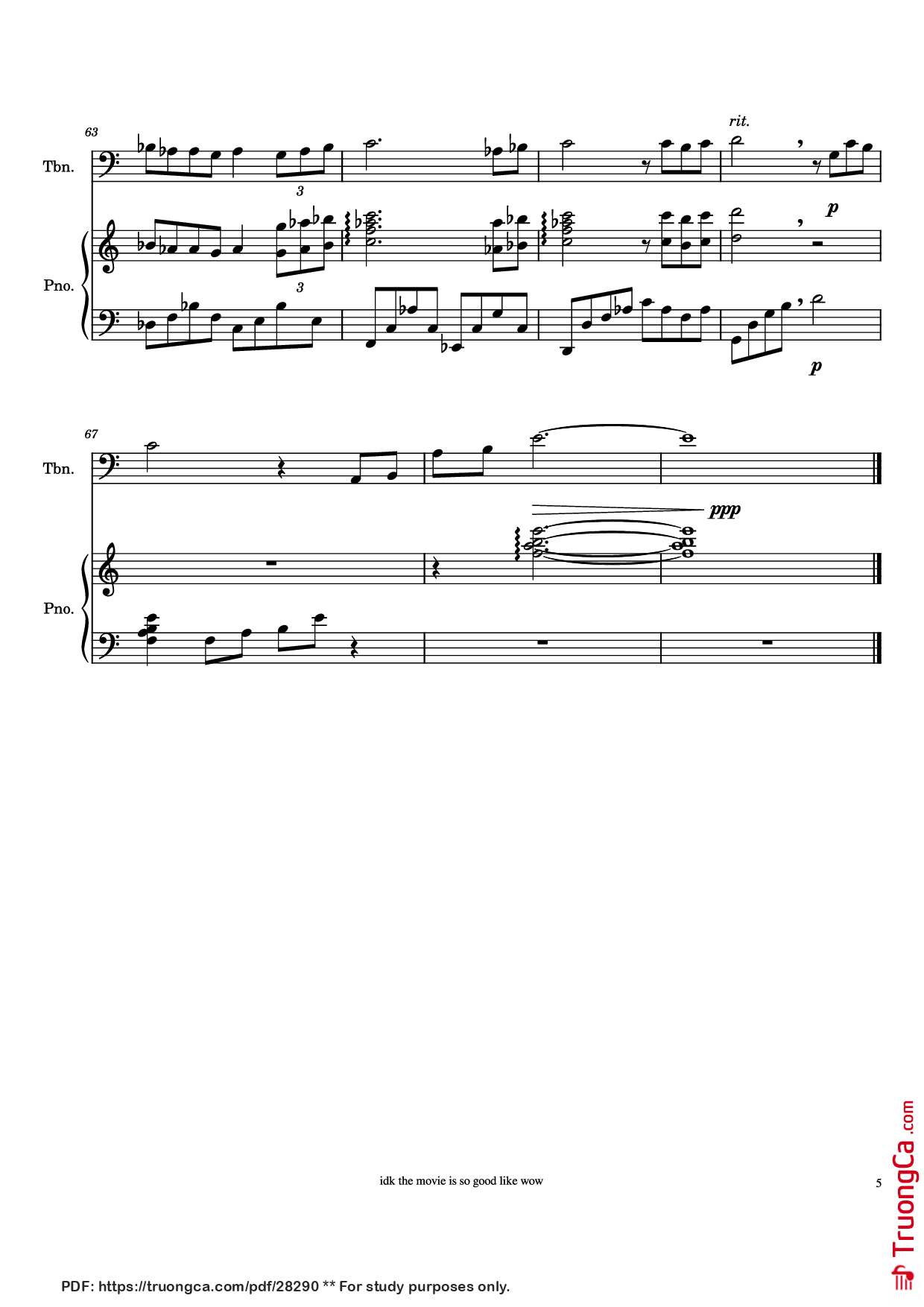 Page 5 of Sheet music PDF Piano One Summer