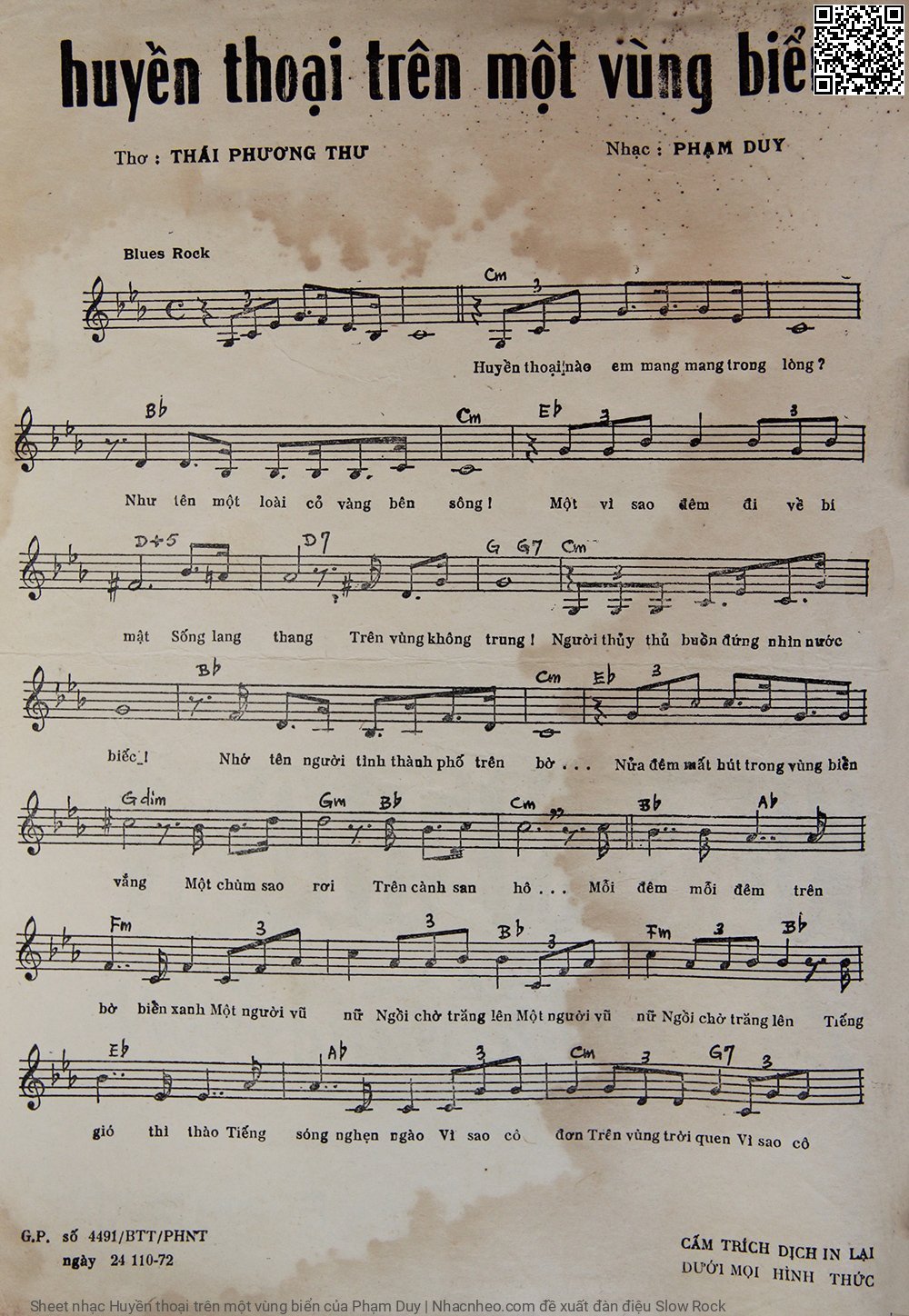 Page 2 of Sheet music PDF Huyền thoại trên một vùng biển - Phạm Duy