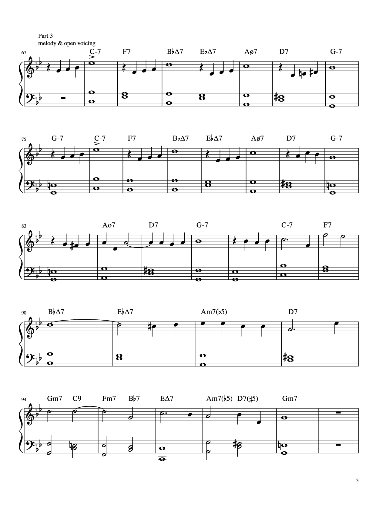 Page 3 of Sheet music PDF Piano Autumn Leaves Piano Easy - Joseph Kosma