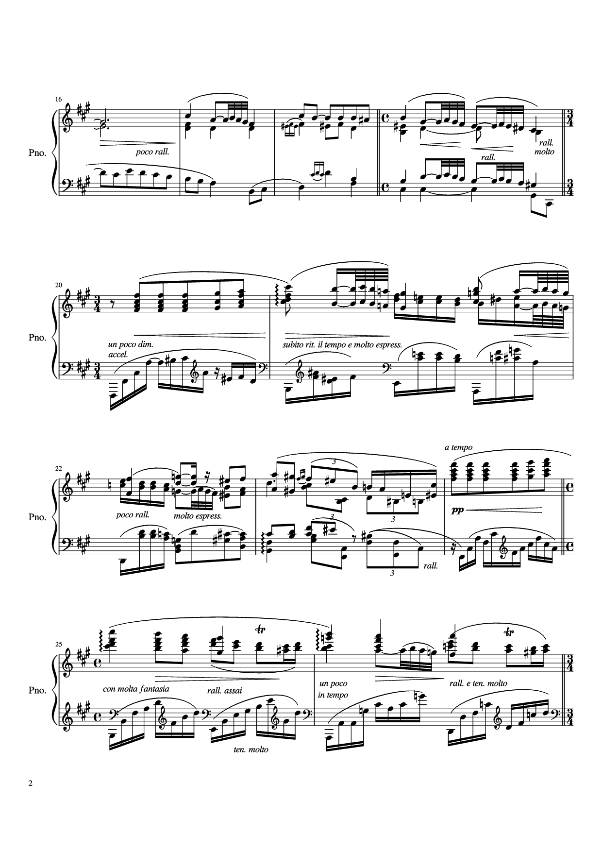 Page 2 of Sheet music PDF Piano IV. Quejas o la Maja y el Ruiseñor Piano - Enrique Granados