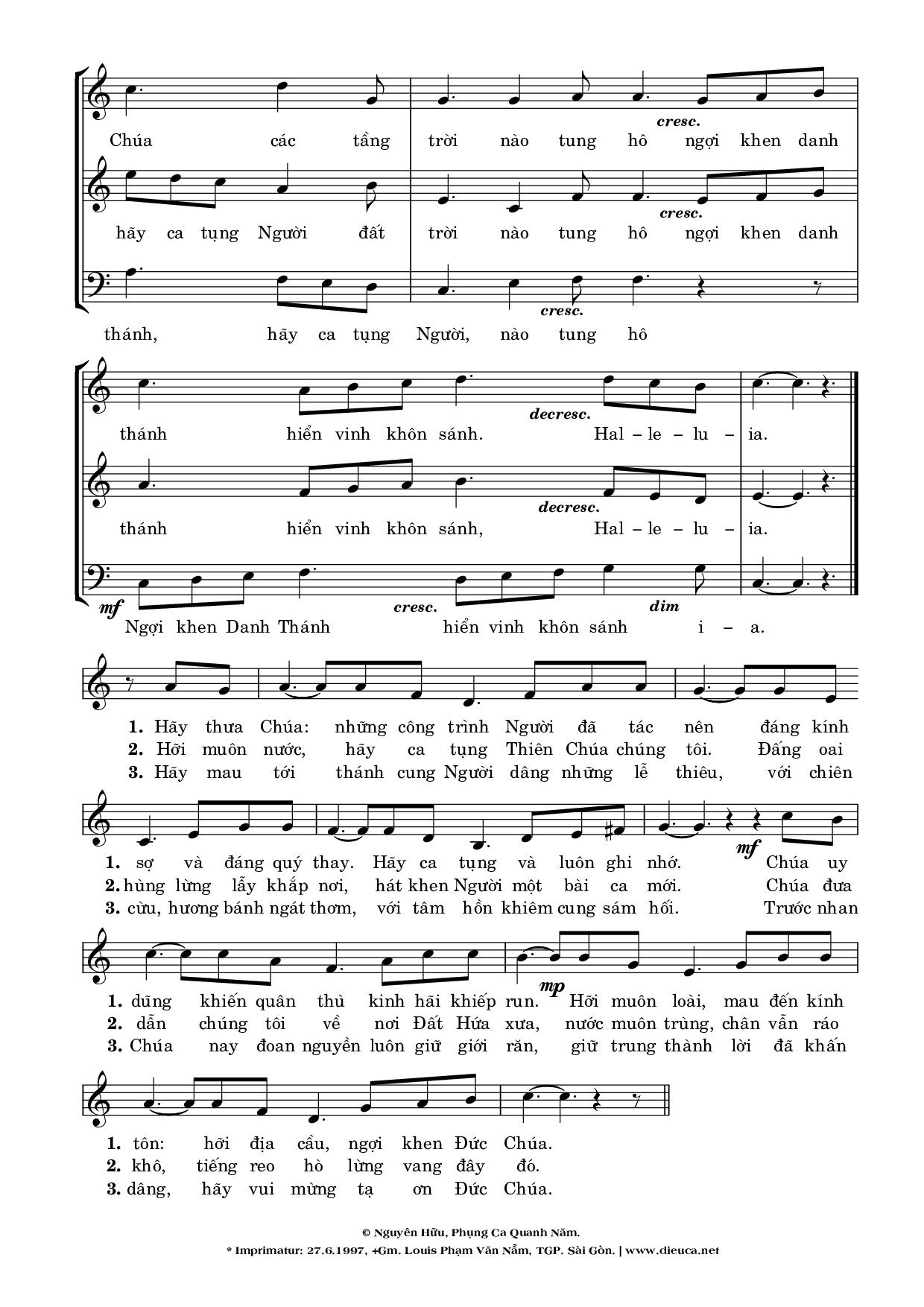 Page 2 of Sheet music PDF Hỡi Muôn Người Thế - Nguyên Hữu