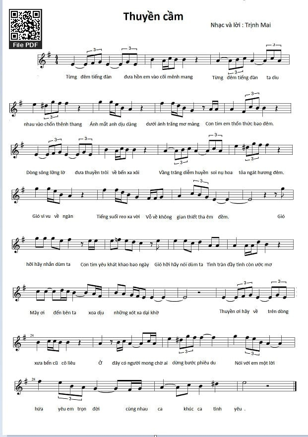 Từng đêm tiếng đàn đưa hồn em vào cõi mênh mang, Trang 1