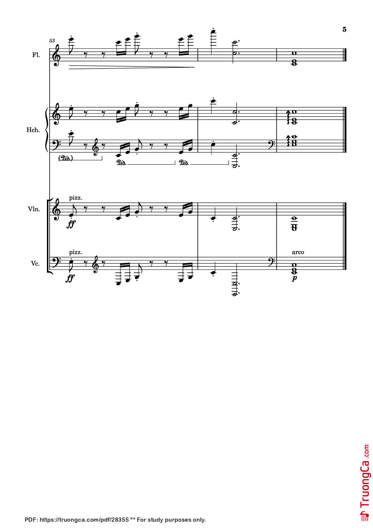 Page 5 of Sheet music PDF March Violin - Mozart