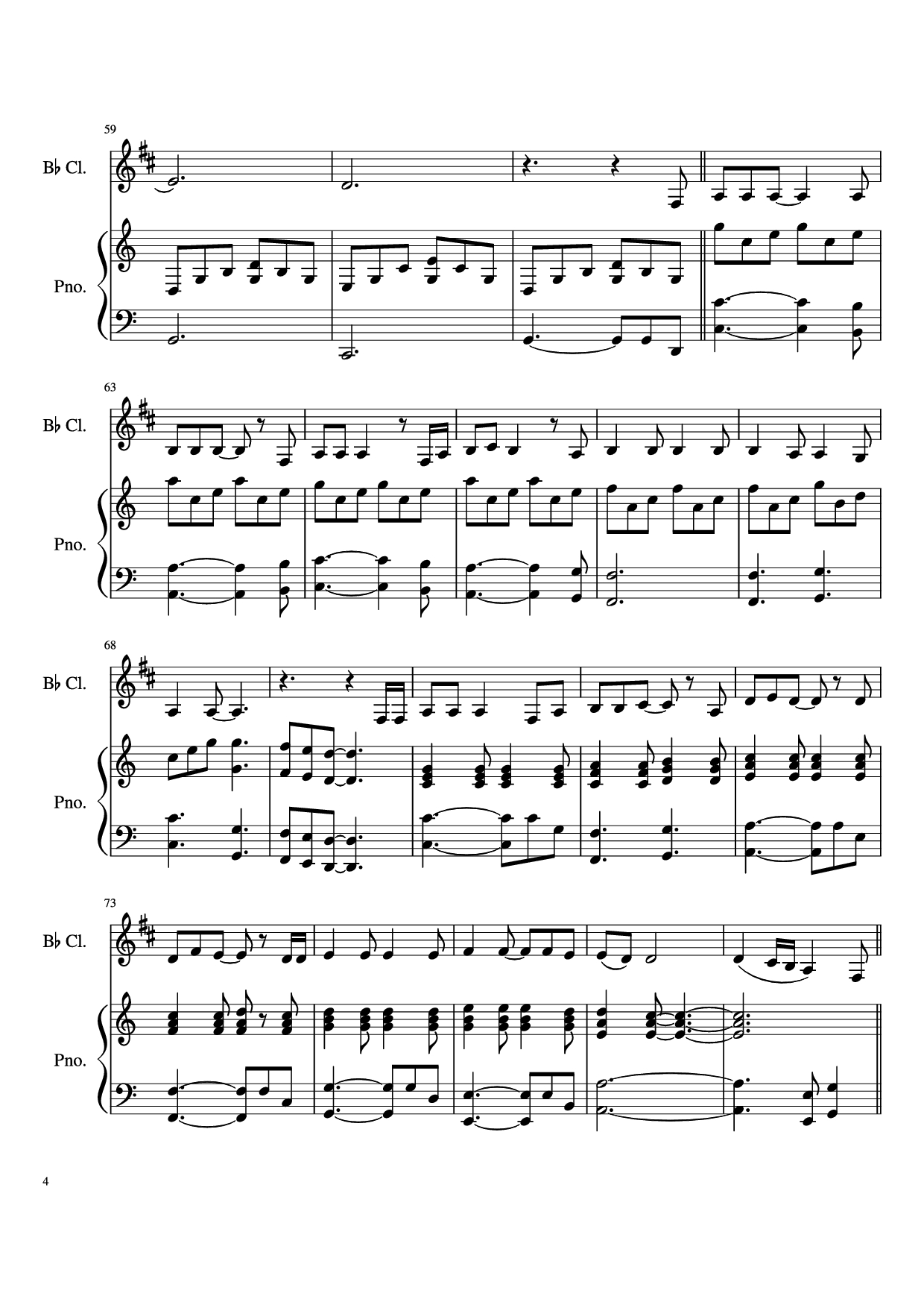Page 4 of Sheet music PDF Piano Hallelujah Piano - Leonard Cohen