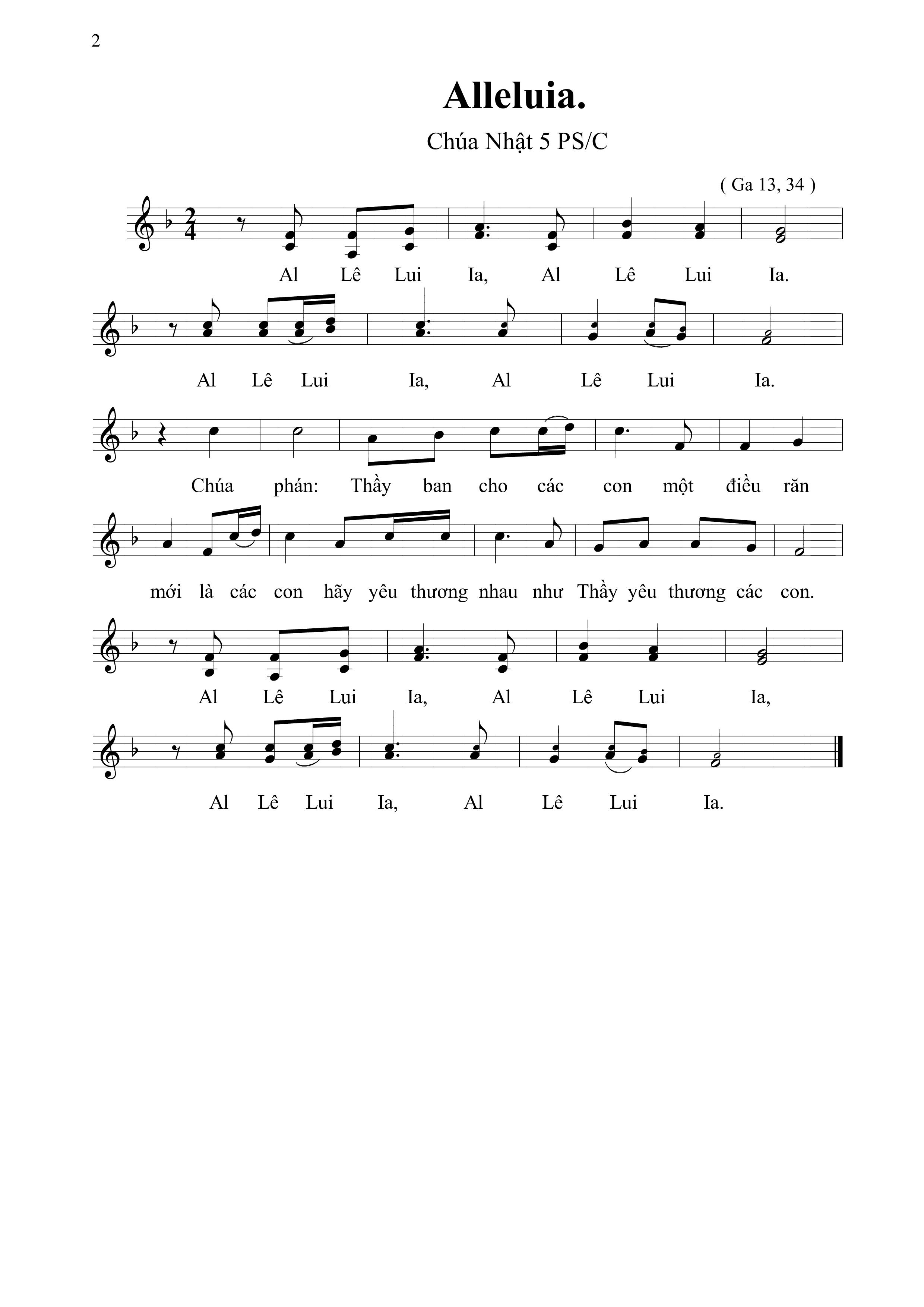 Page 2 of Sheet music PDF Thánh Vịnh 144, Chúa Nhật 5C Phục Sinh - Thanh Nhàn
