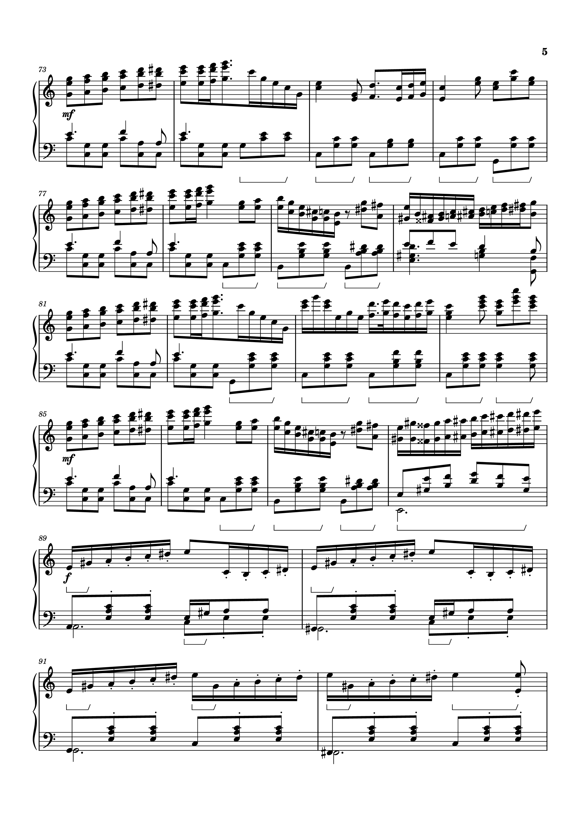 Page 5 of Sheet music PDF Waltz from Masquerade Piano - Khachaturian Trio
