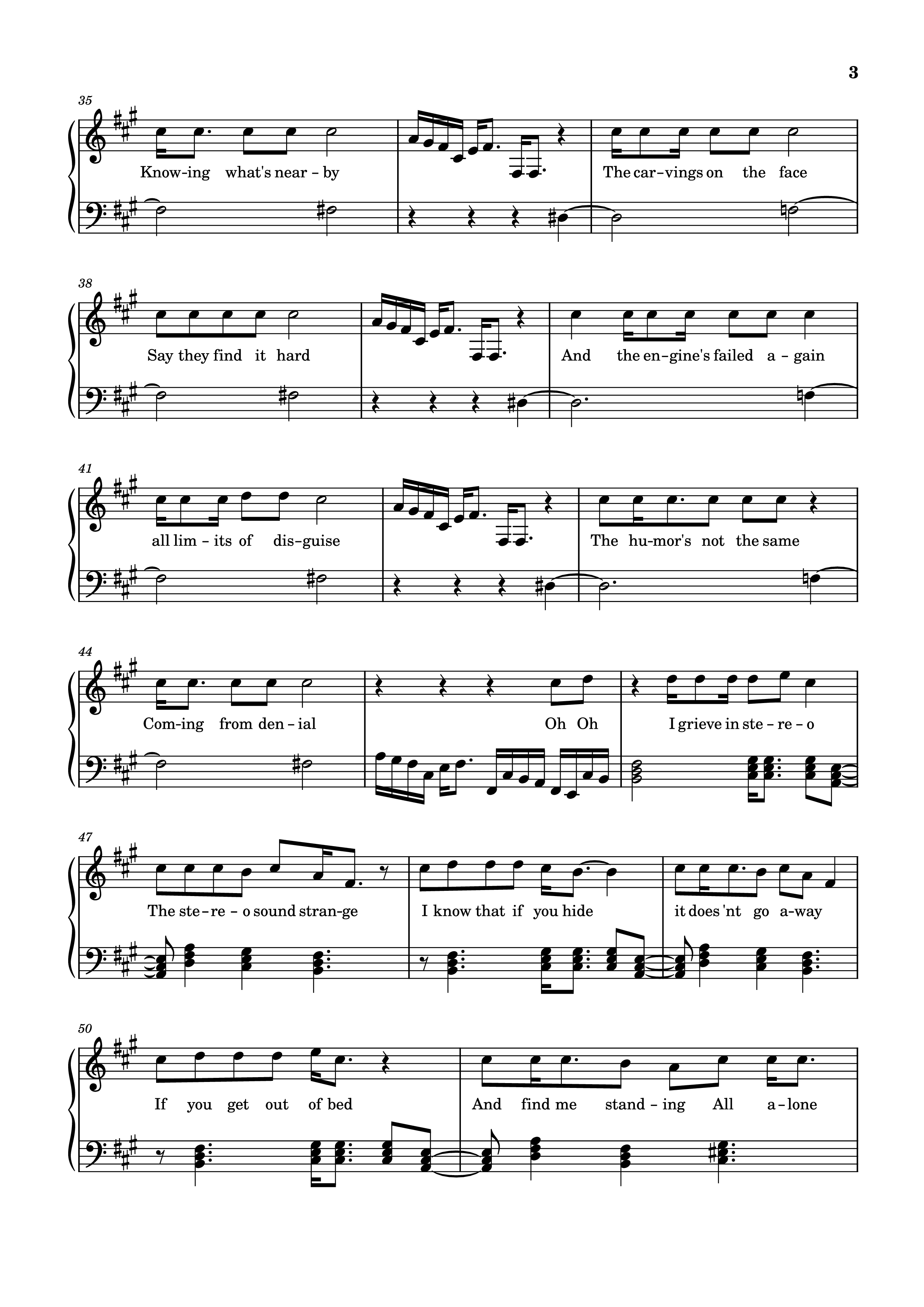 Page 3 of Sheet music PDF Piano Little Dark Age Piano - Orininal song by MGMT