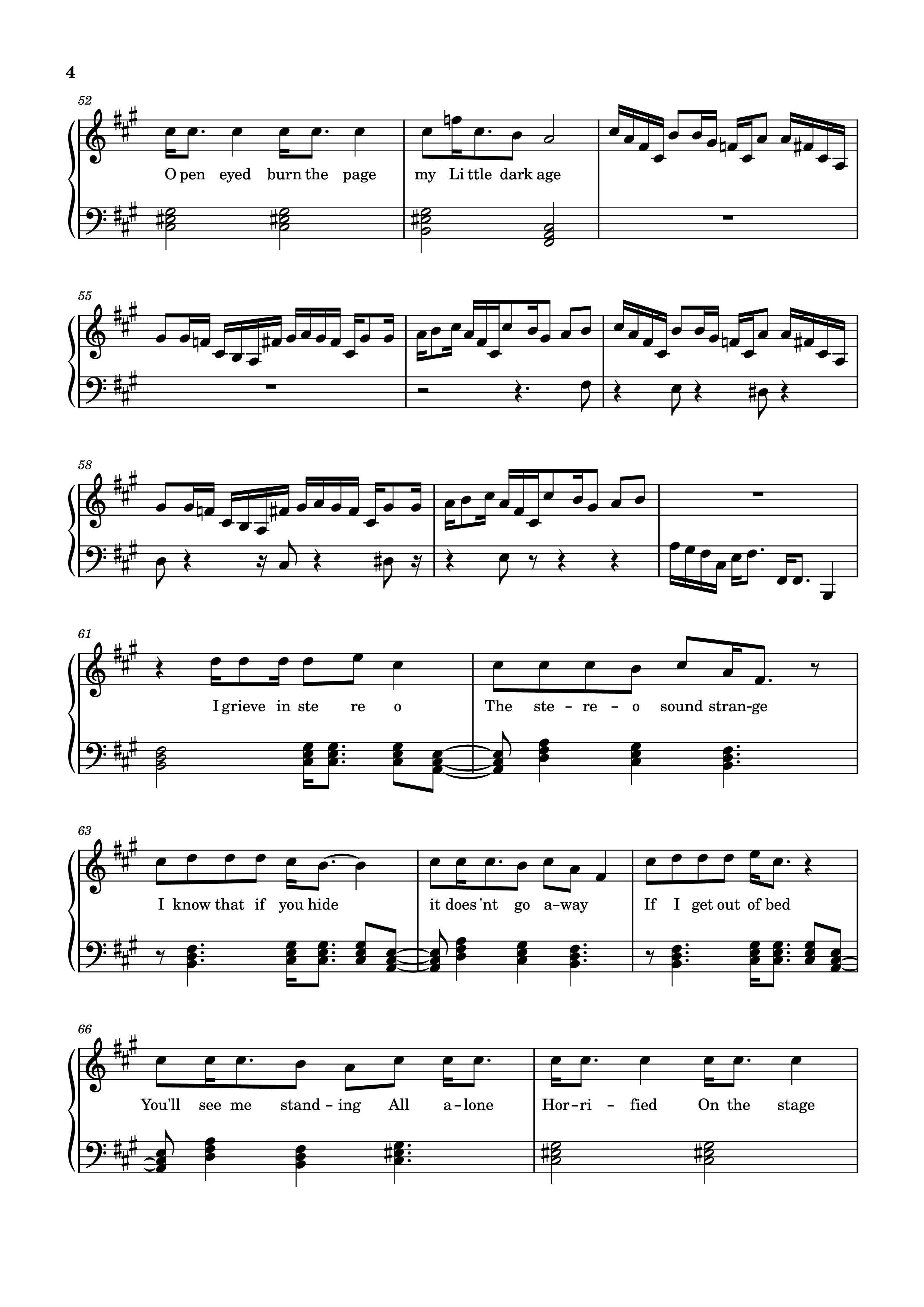Page 4 of Sheet music PDF Piano Little Dark Age Piano - Orininal song by MGMT