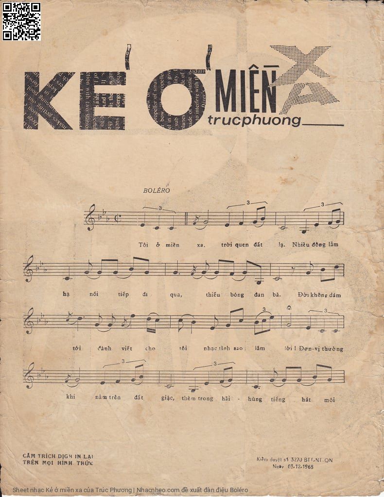 Page 2 of Sheet music PDF Kẻ ở miền xa - Trúc Phương