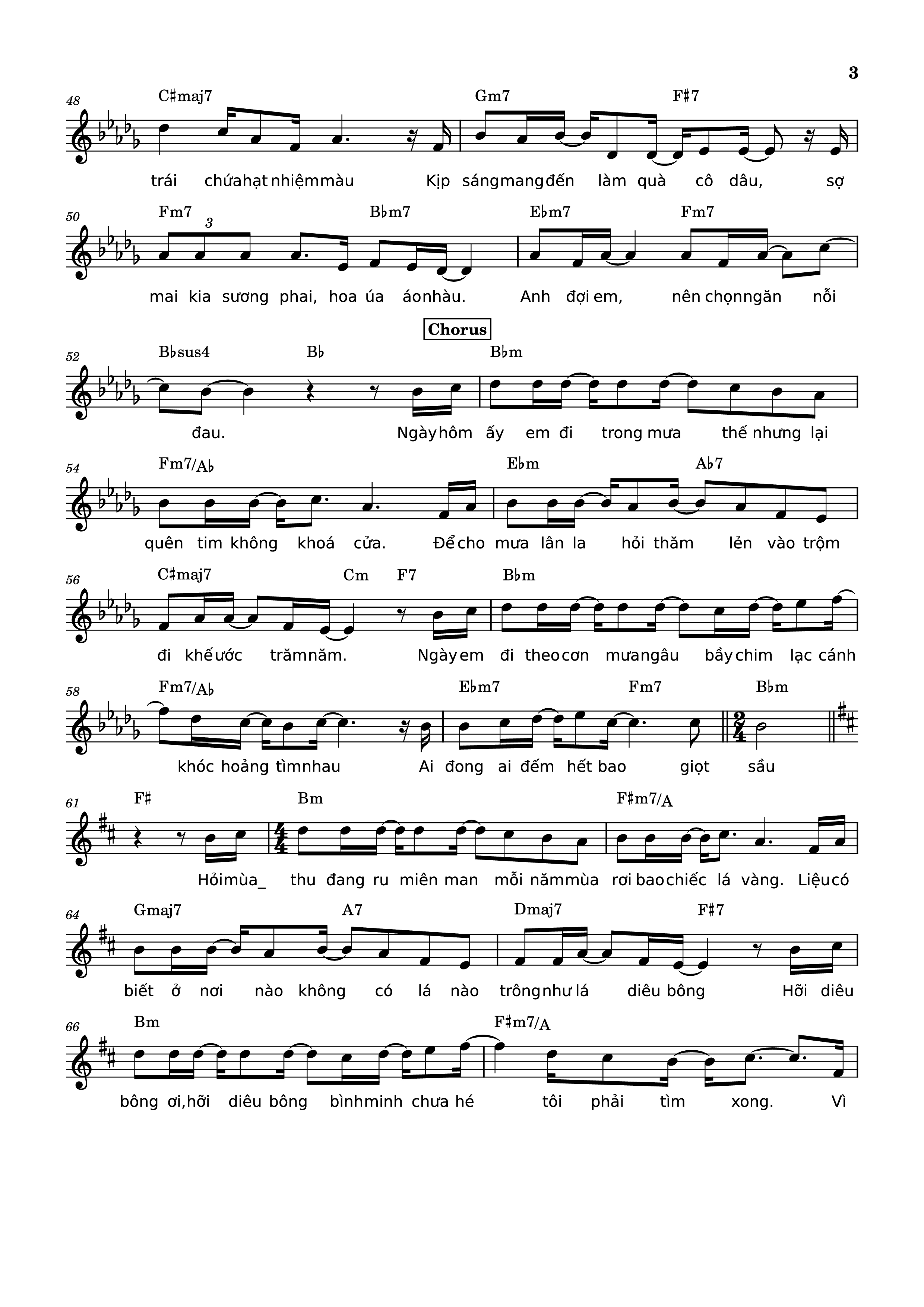 Page 3 of Sheet music PDF Ngày mai người ta lấy chồng (Bản Ca sĩ giấu mặt) - Đông Thiên Đức