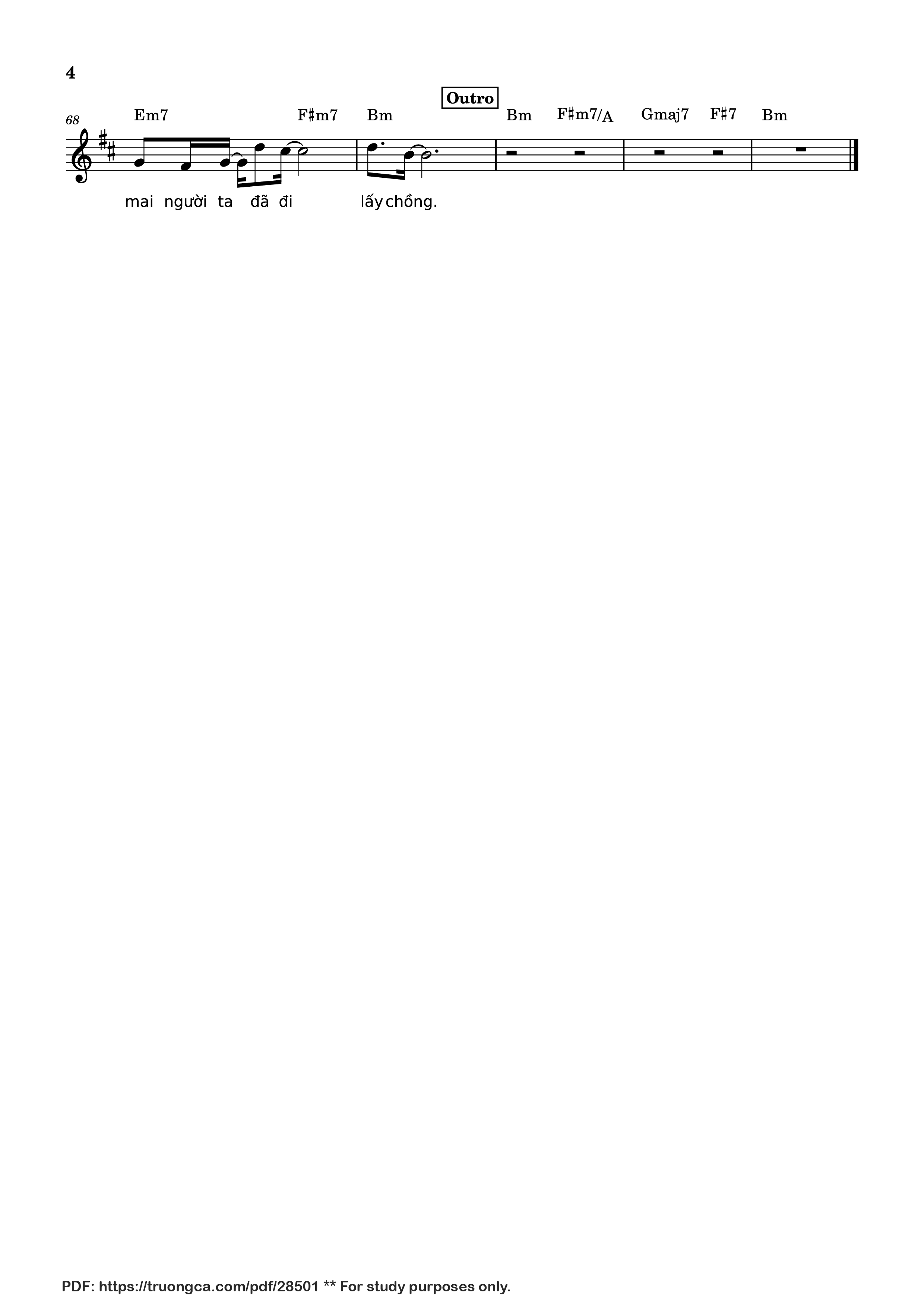 Page 4 of Sheet music PDF Ngày mai người ta lấy chồng (Bản Ca sĩ giấu mặt) - Đông Thiên Đức