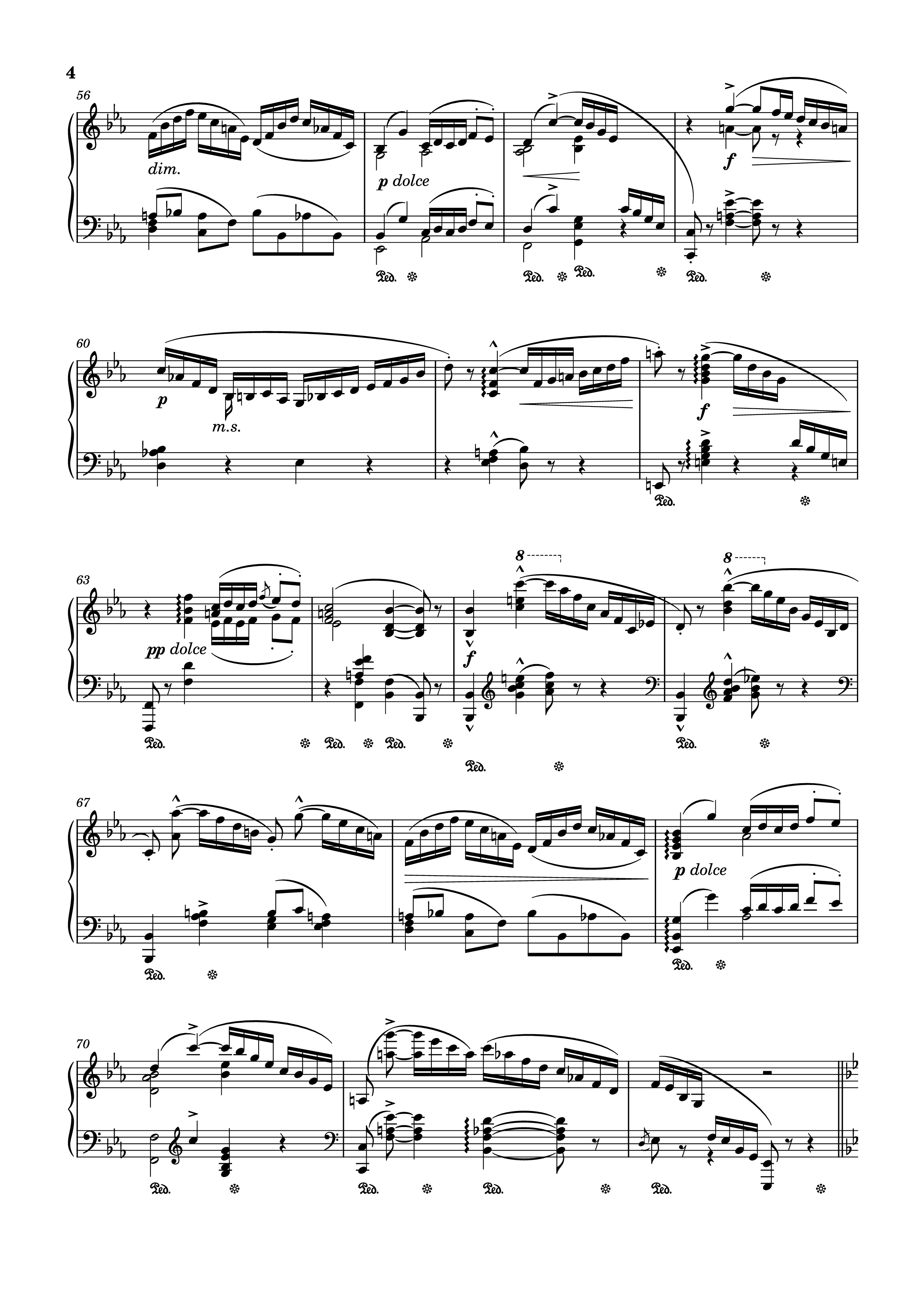 Page 4 of Sheet music PDF Piano Arabesque No. 1 in G Minor Piano - Cécile Chaminade