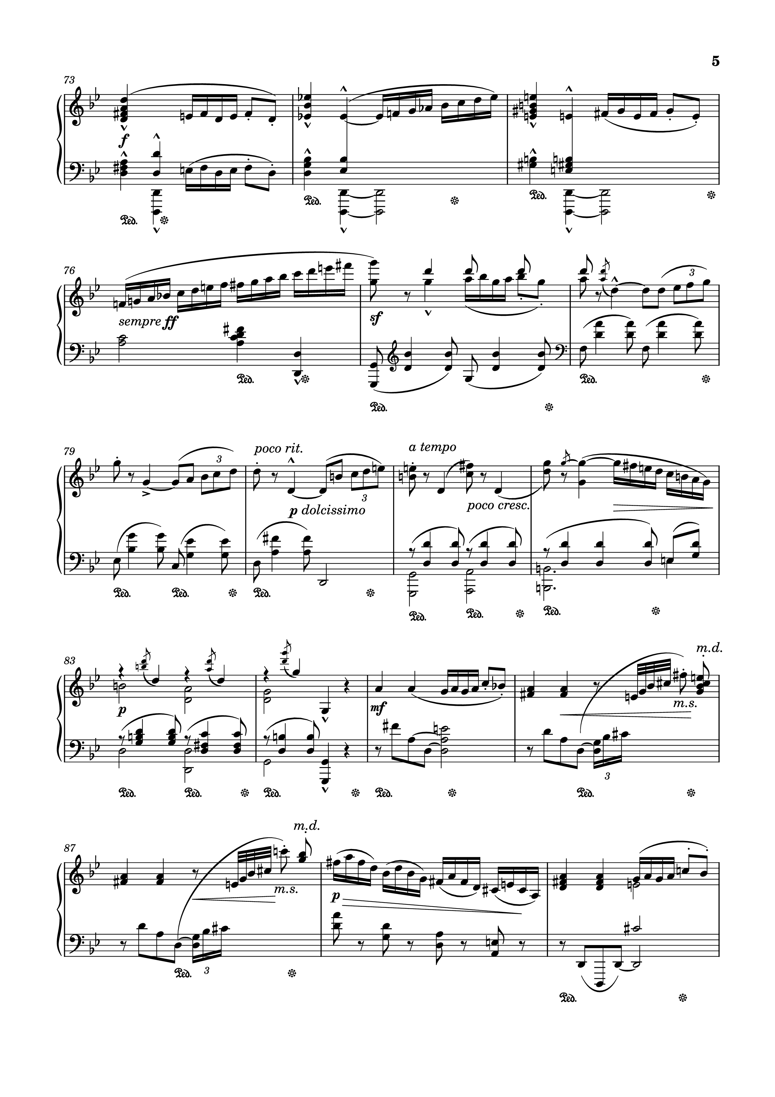 Page 5 of Sheet music PDF Piano Arabesque No. 1 in G Minor Piano - Cécile Chaminade
