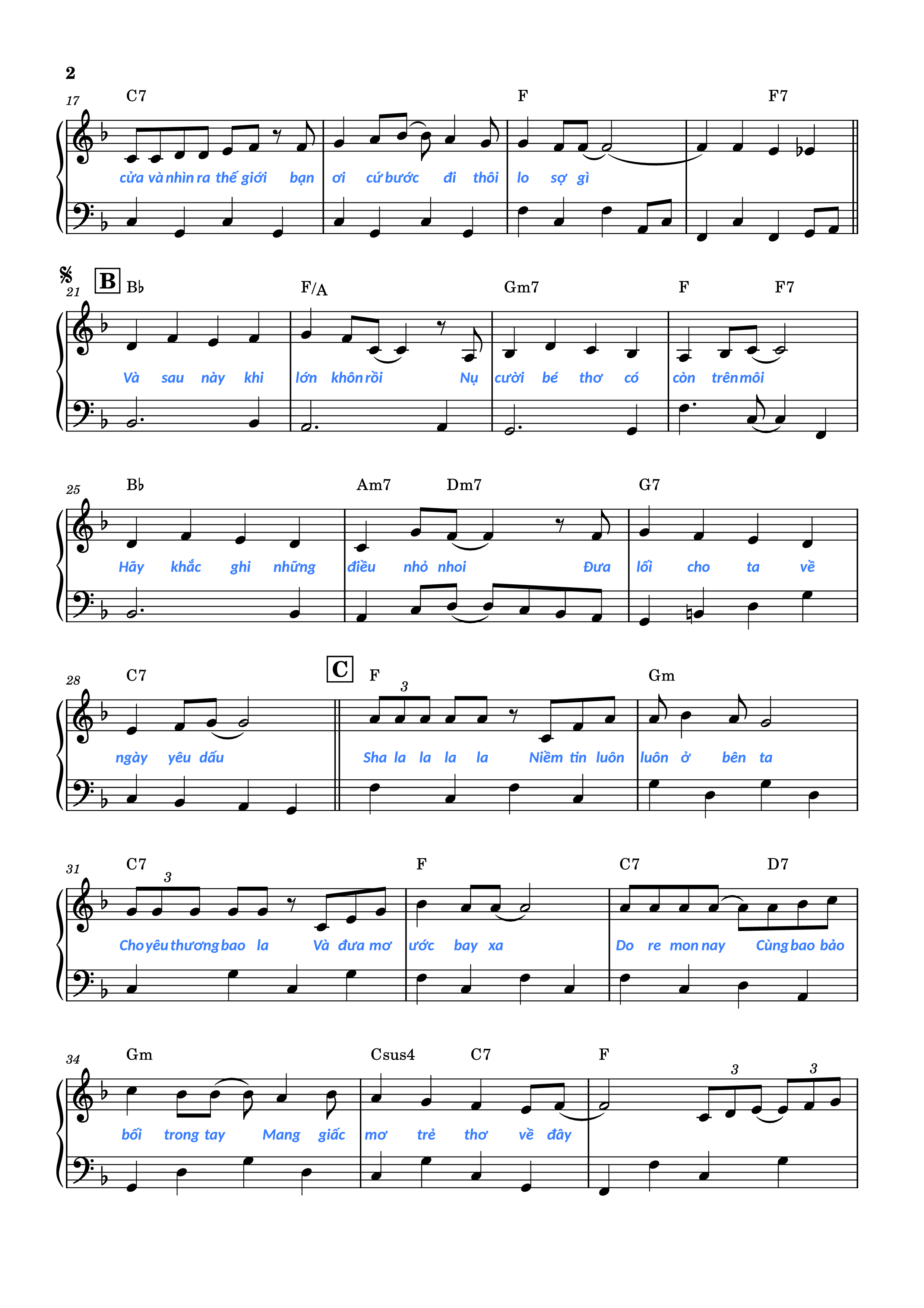 Page 2 of Sheet music PDF Piano Giấc Mơ Thần Tiên (Doraemon OST) Piano - Katsuhiko Kurosu