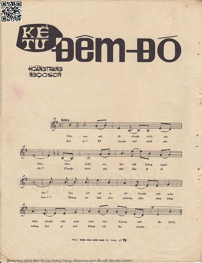 Page 2 of Sheet music PDF Kể từ đêm đó - Hoàng Trang