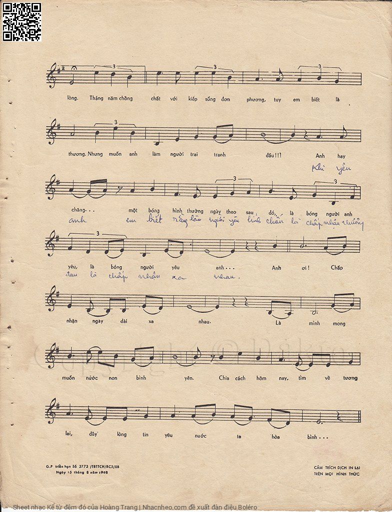 Page 3 of Sheet music PDF Kể từ đêm đó - Hoàng Trang