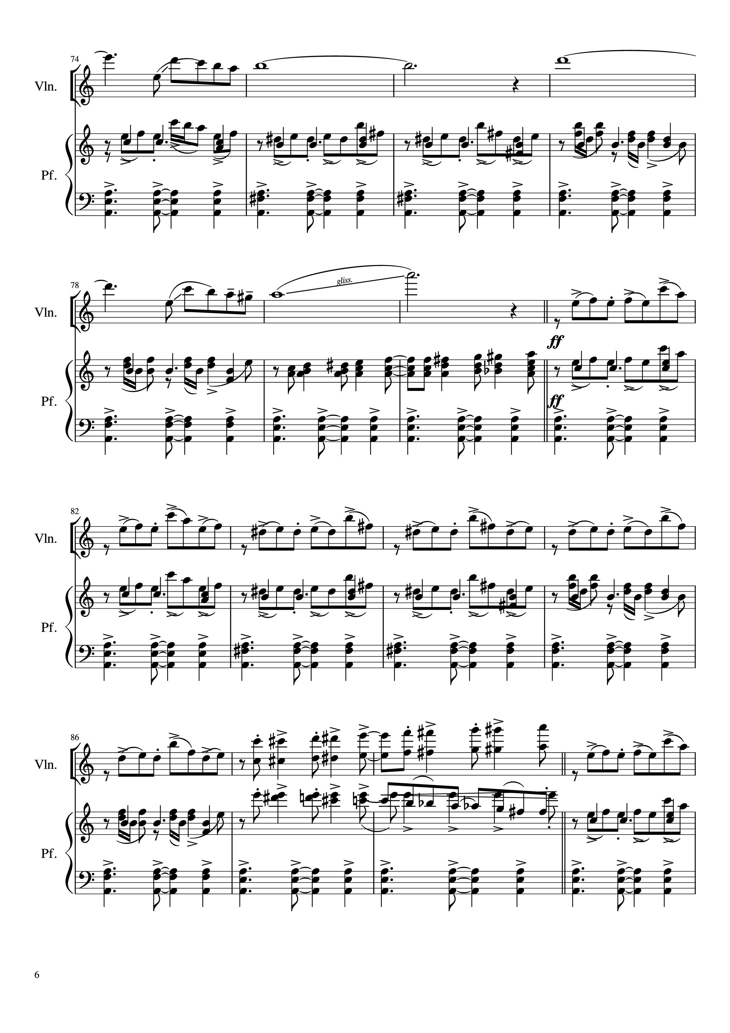 Page 6 of Sheet music PDF Piano Libertango Piano vs Violin - Astor Piazzolla