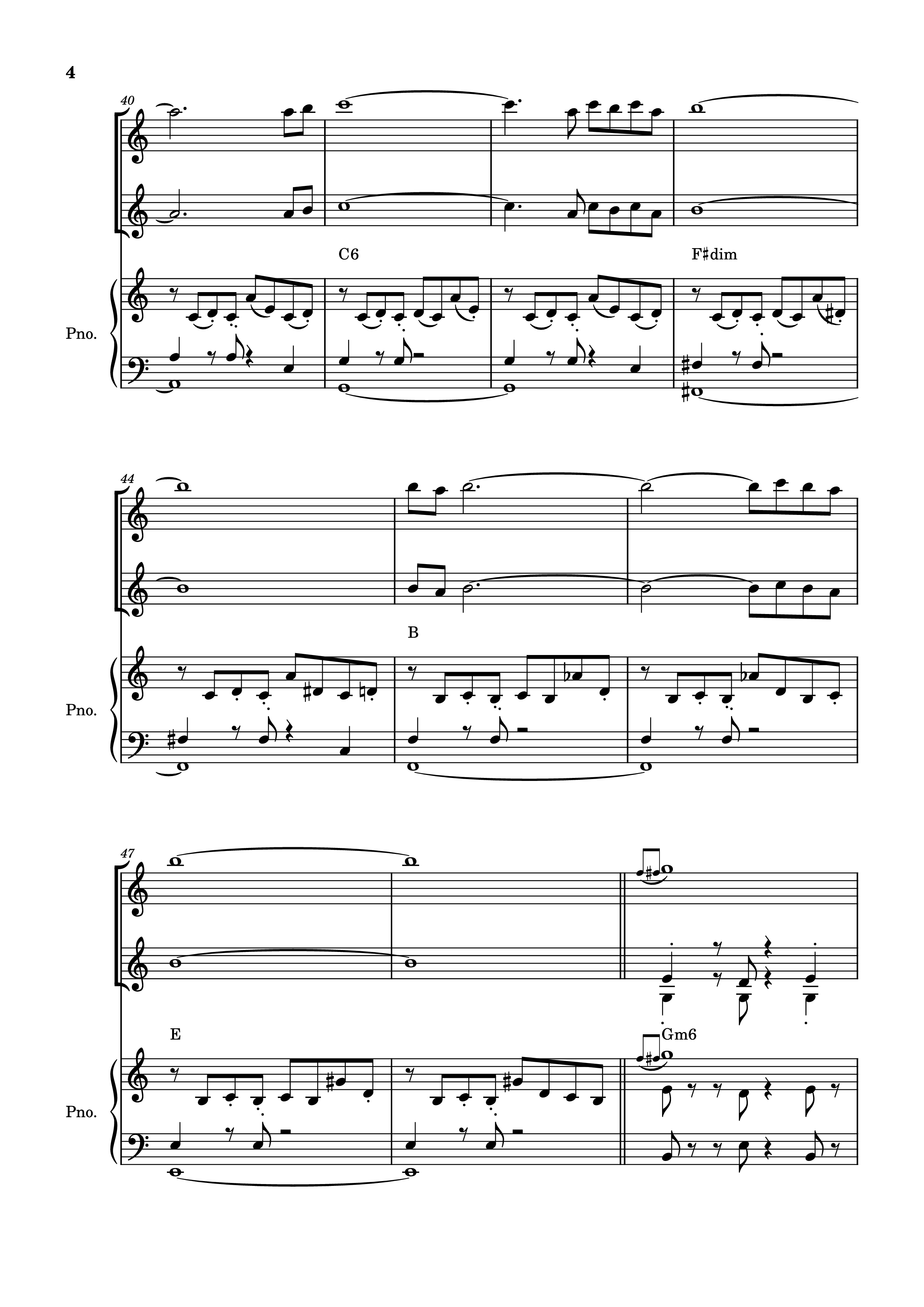 Page 4 of Sheet music PDF Piano Libertango Piano vs 2 violins - Astor Piazzola