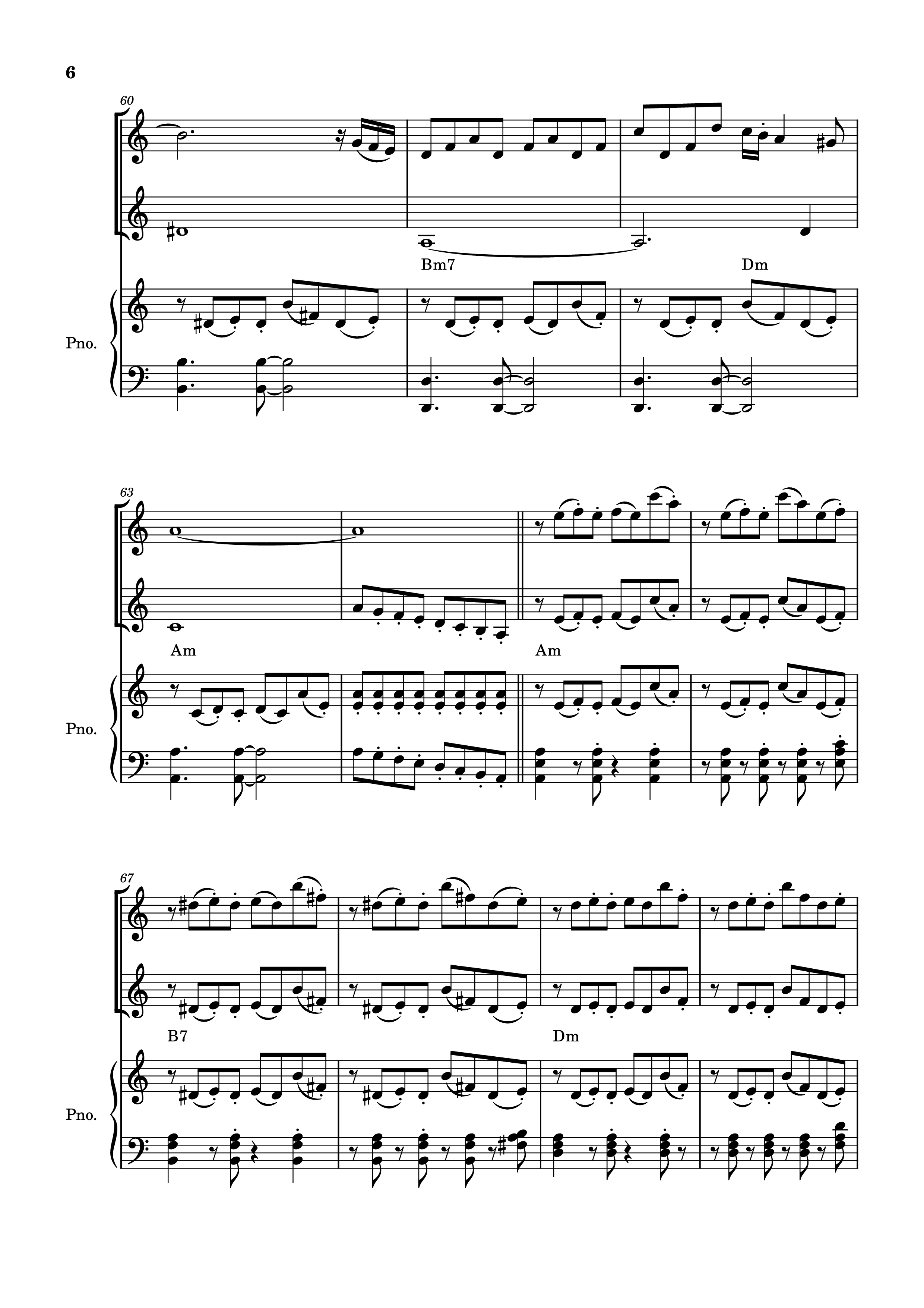 Page 6 of Sheet music PDF Piano Libertango Piano vs 2 violins - Astor Piazzola