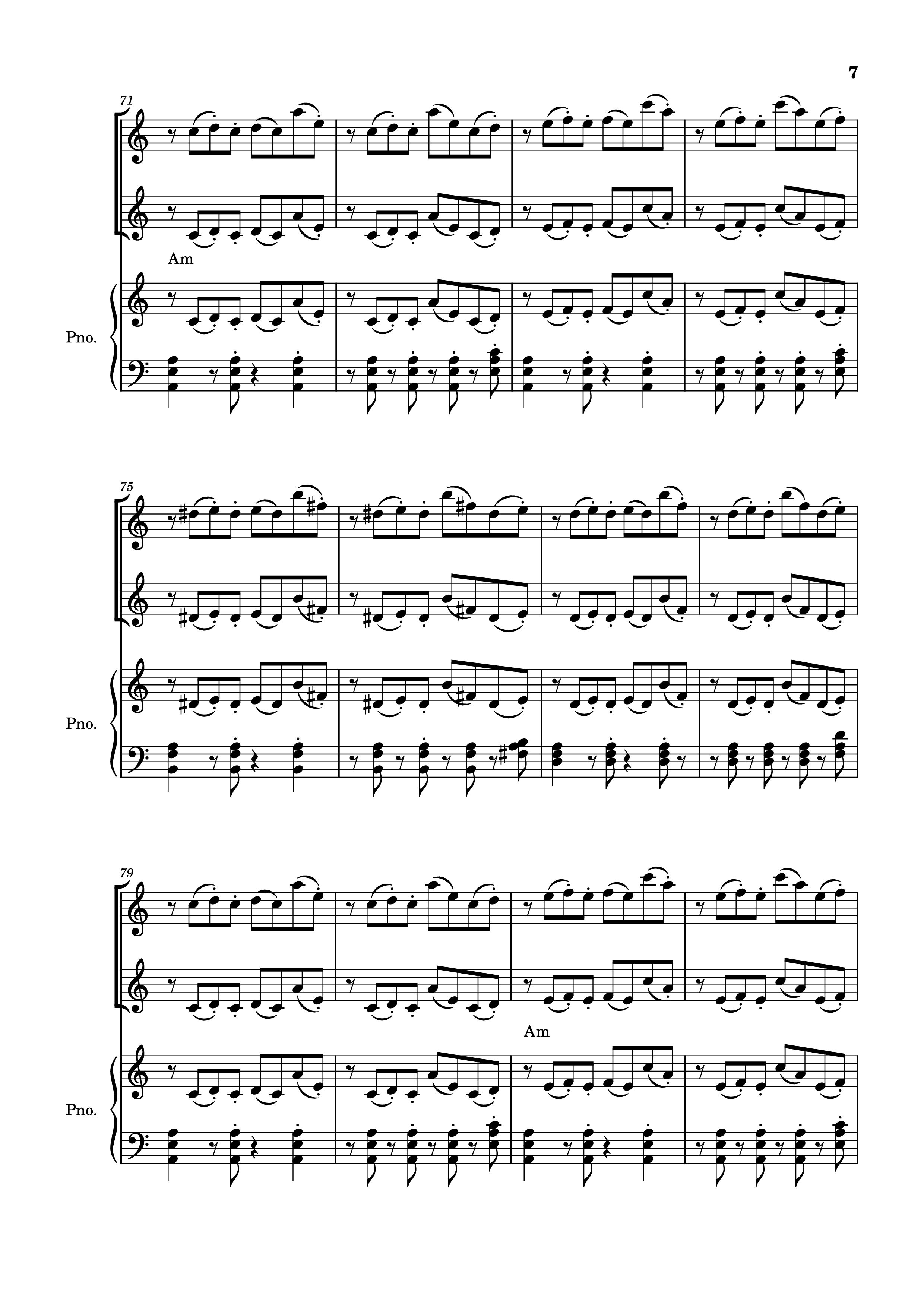Page 7 of Sheet music PDF Piano Libertango Piano vs 2 violins - Astor Piazzola