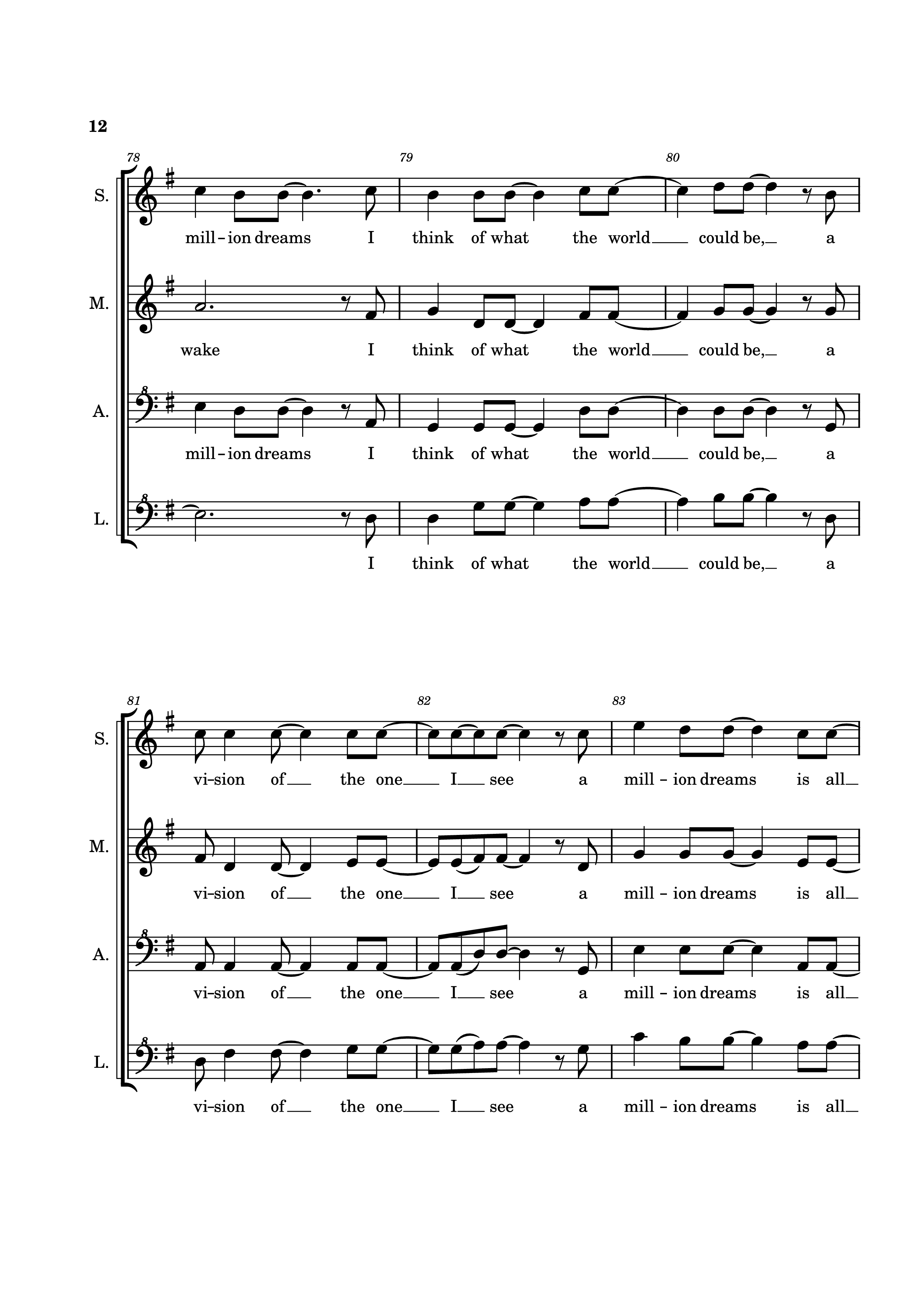 Page 12 of Sheet music PDF Piano A Million Dreams Piano - EaTeN4l1v3