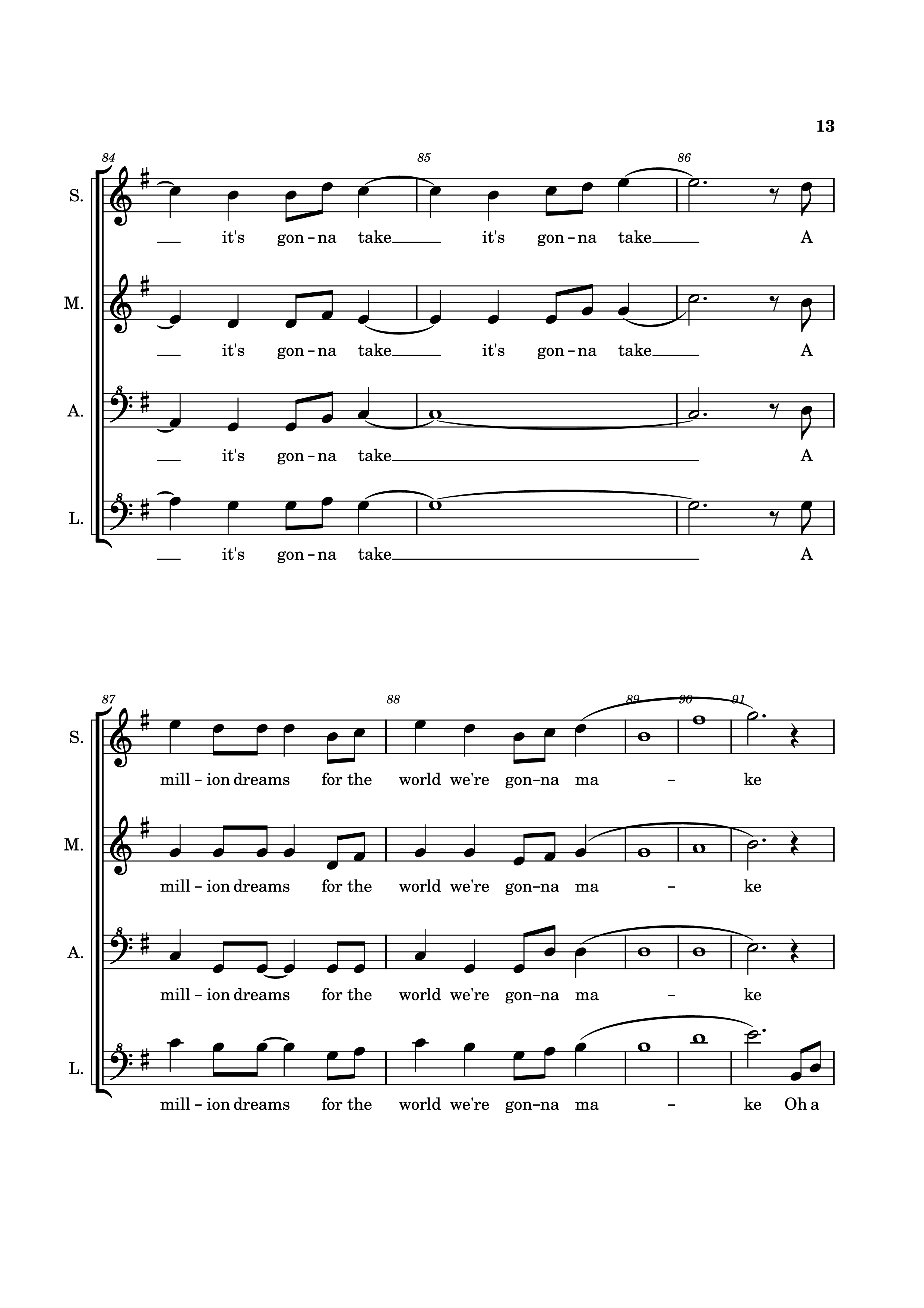 Page 13 of Sheet music PDF Piano A Million Dreams Piano - EaTeN4l1v3